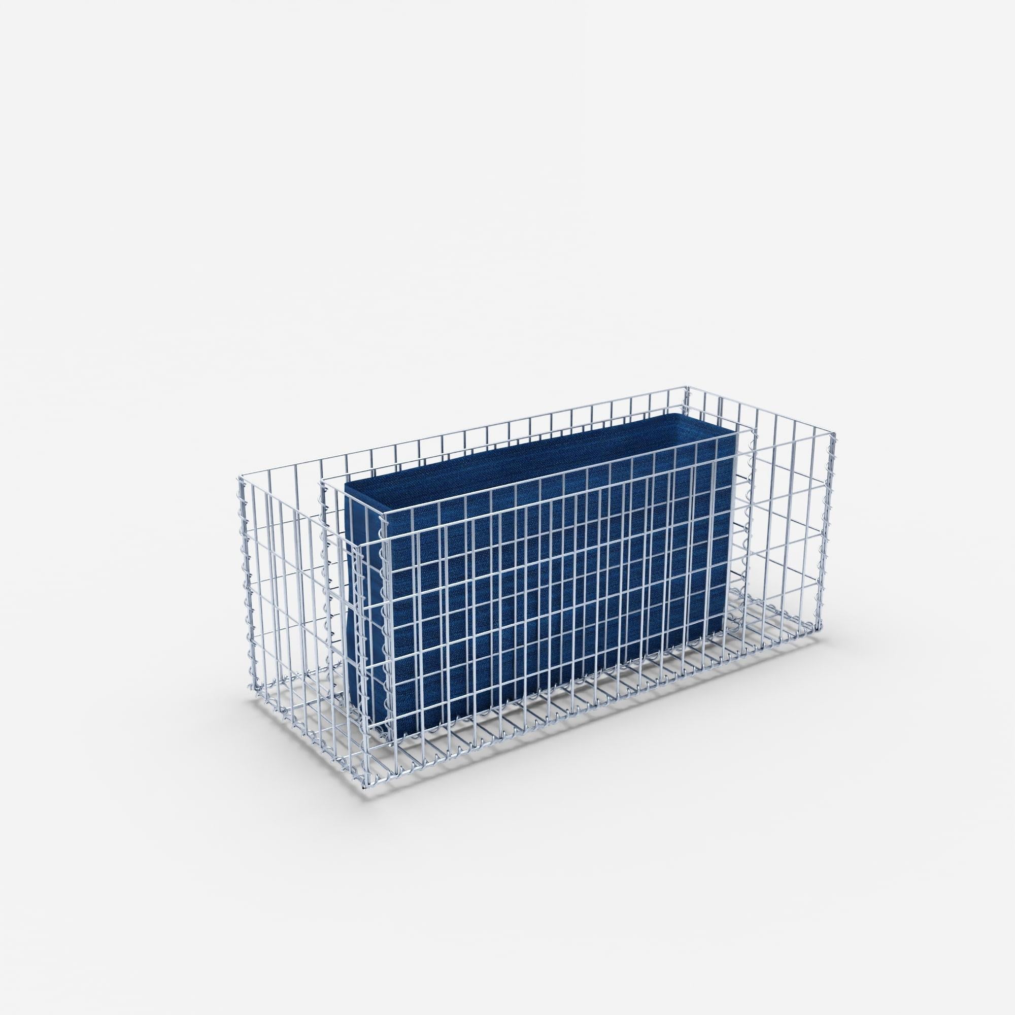 Högbädd, fyrkantig 100 cm x 40 cm x 40 cm (L x H x D), maskstorlek 5 x 10 cm, väggtjocklek 10 cm