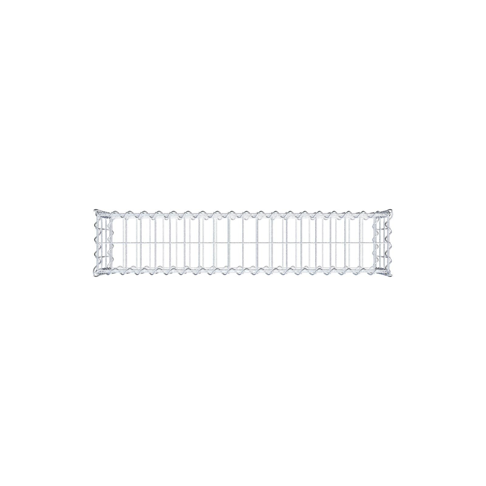 Gabion 100 cm x 30 cm x 20 cm (L x H x D), maskstorlek 5 cm x 10 cm, spiral