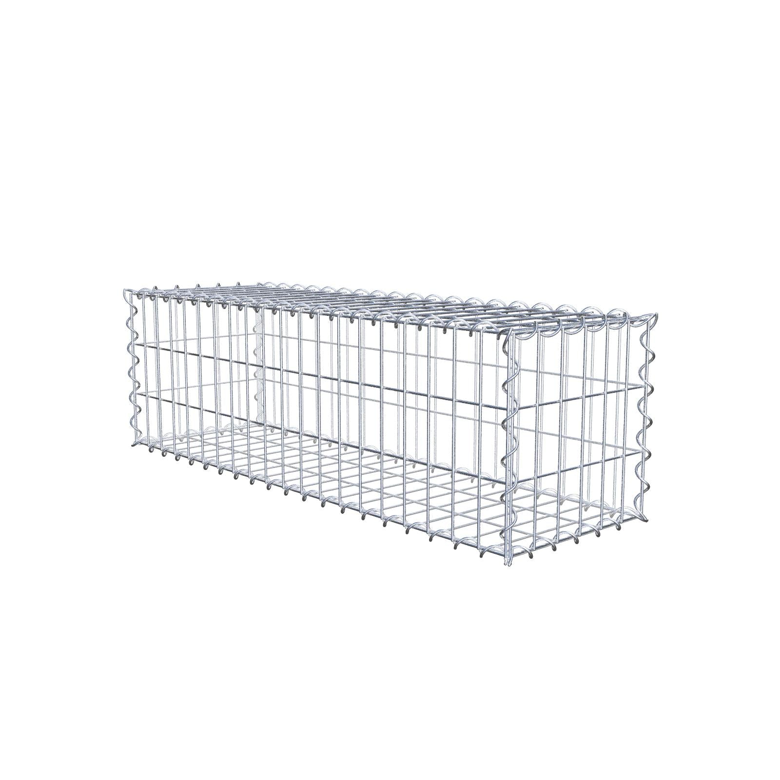 Gabion 100 cm x 30 cm x 30 cm (L x H x P), mailles 5 cm x 10 cm, spirale