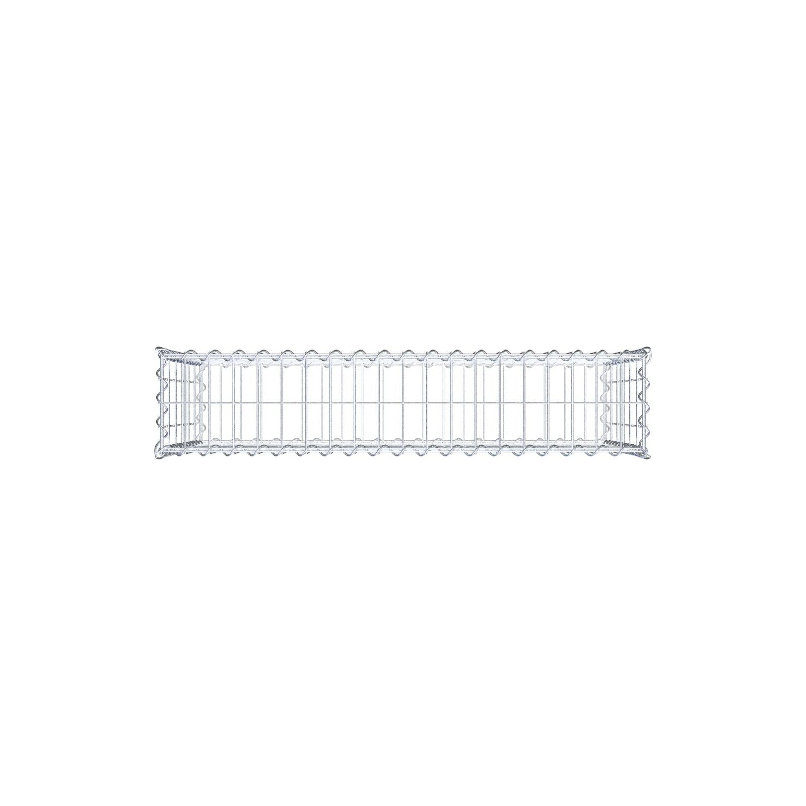 Gabião 100 cm x 60 cm x 20 cm (C x A x P), malhagem 5 cm x 10 cm, espiral