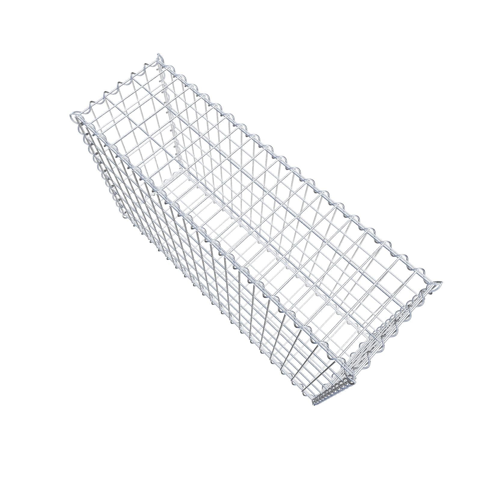 Gabião 100 cm x 60 cm x 30 cm (C x A x P), malhagem 5 cm x 10 cm, espiral