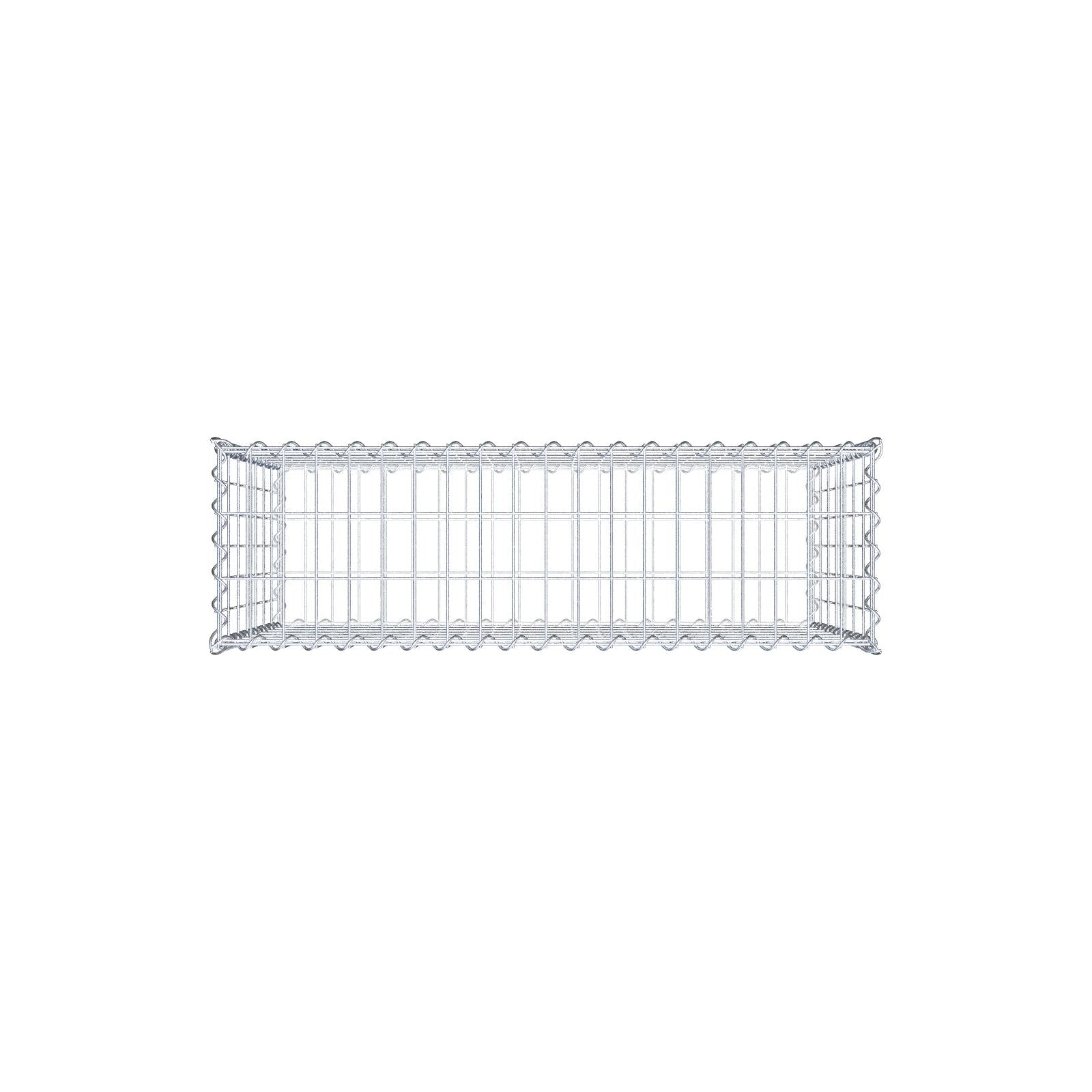 Schanskorf 100 cm x 70 cm x 30 cm (L x H x D), maaswijdte 5 cm x 10 cm, spiraal