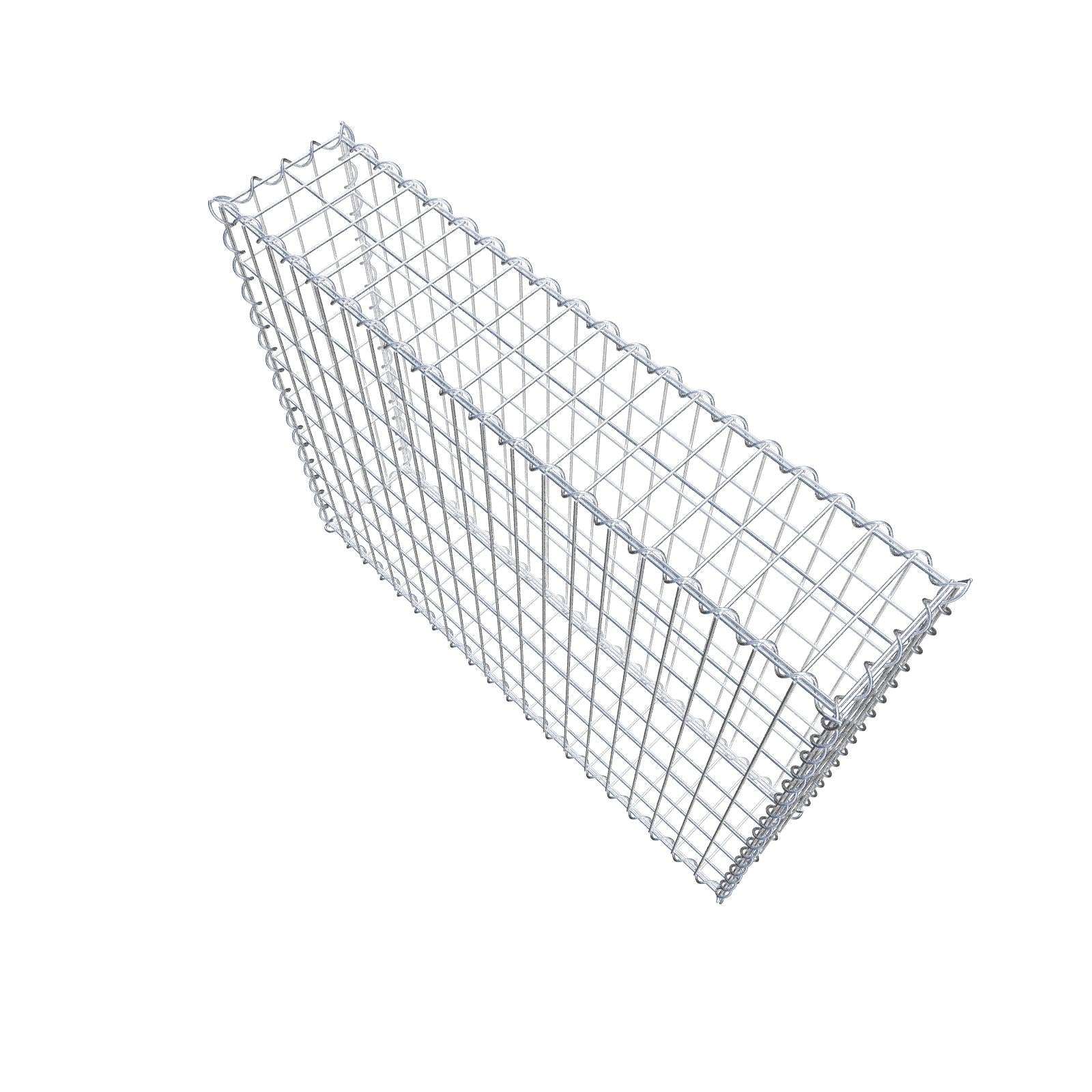 Schanskorf 100 cm x 80 cm x 20 cm (L x H x D), maaswijdte 5 cm x 10 cm, spiraalvormig