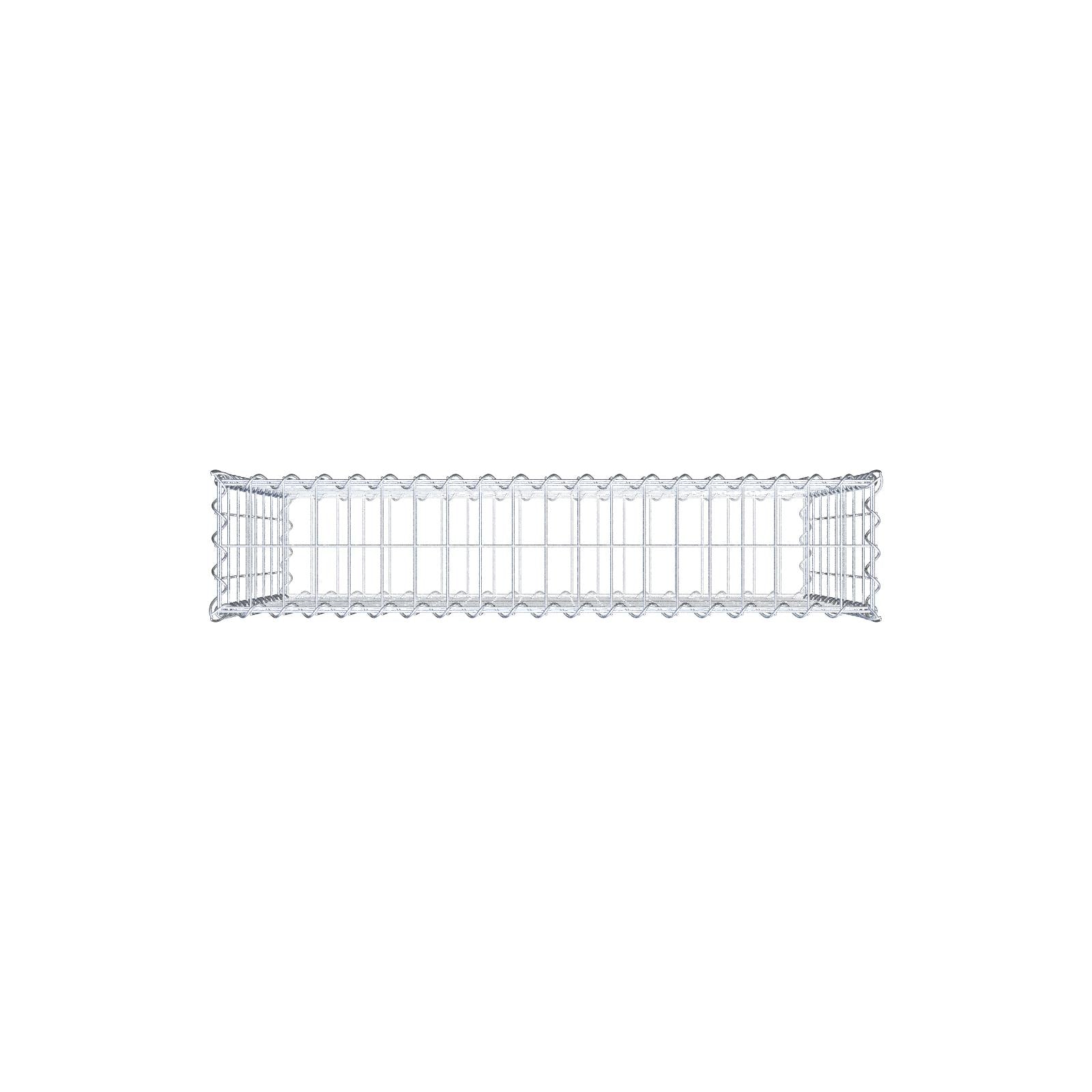 Schanskorf 100 cm x 80 cm x 20 cm (L x H x D), maaswijdte 5 cm x 10 cm, spiraalvormig