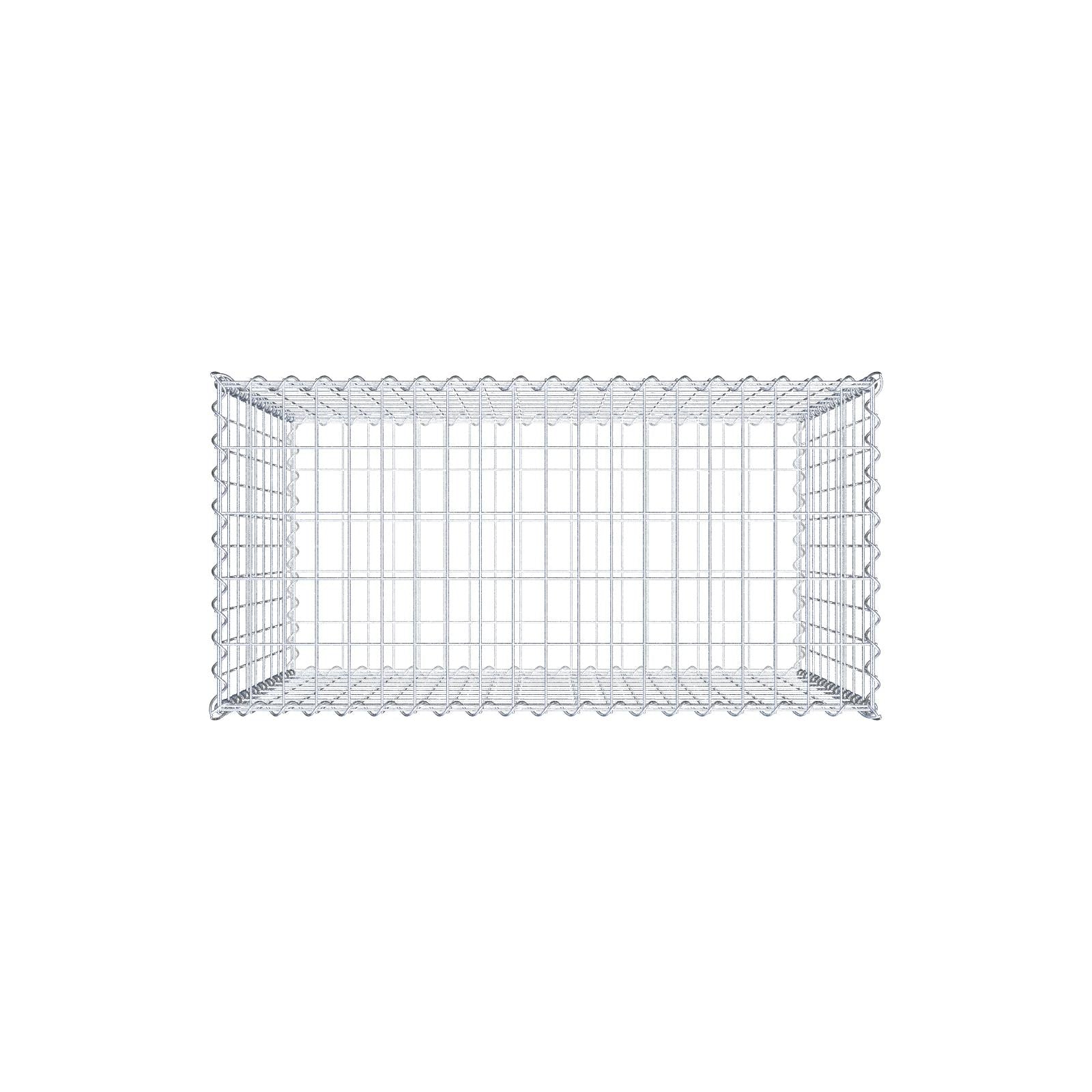 Gabion 100 cm x 90 cm x 50 cm (L x H x P), mailles 5 cm x 10 cm, spirale