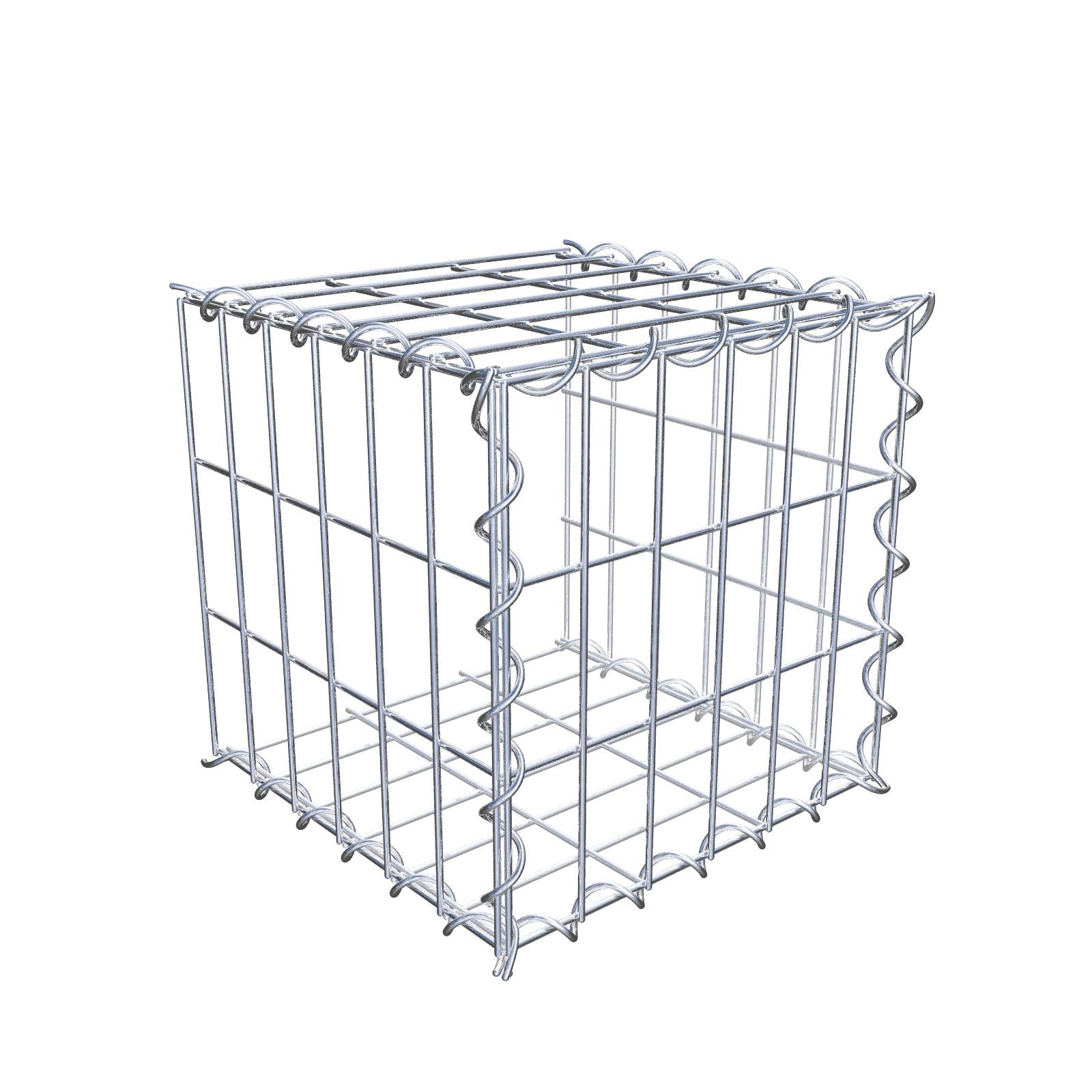 Gabião tipo 2 30 cm x 30 cm x 30 cm (C x A x P), malhagem 5 cm x 10 cm, espiral