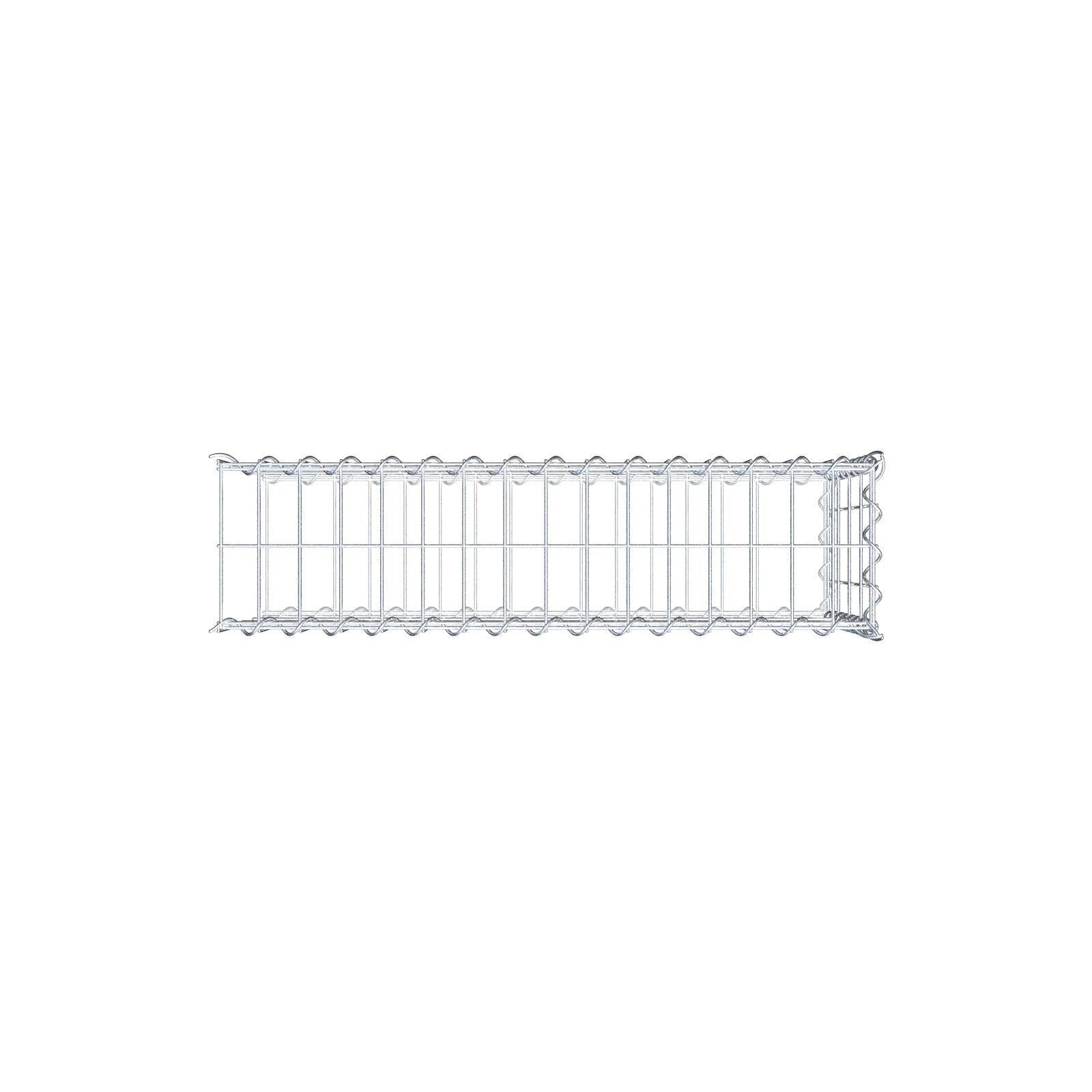 Gabbione aggiuntivo tipo 2 80 cm x 40 cm x 20 cm (L x A x P), dimensione maglia 5 cm x 10 cm, a spirale