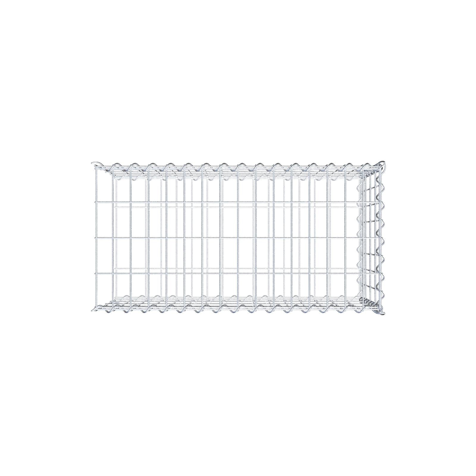 Add-on schanskorf type 2 80 cm x 40 cm x 40 cm (L x H x D), maaswijdte 5 cm x 10 cm, spiraalvormig