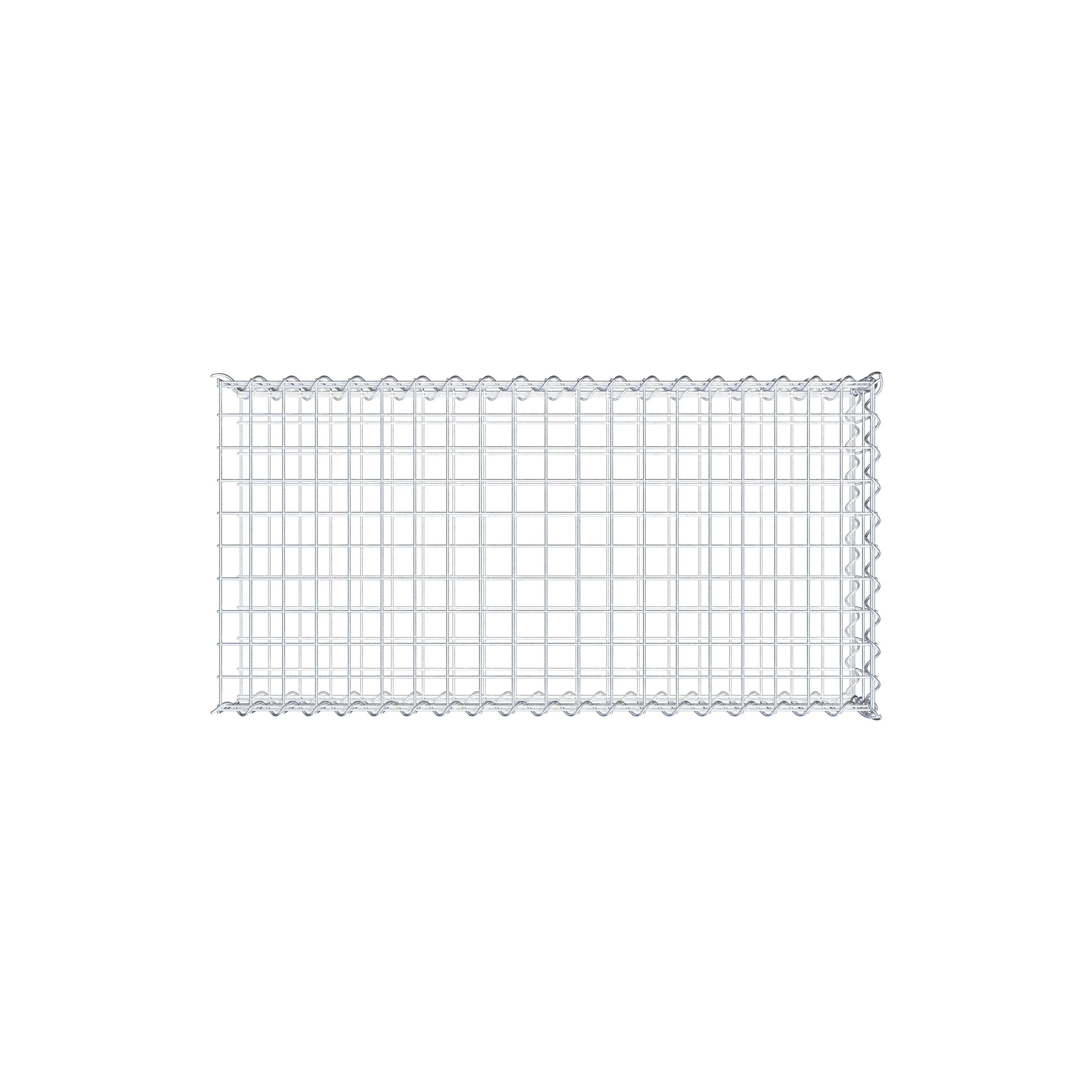Grown-on gabion type 2 100 cm x 20 cm x 50 cm (L x H x D), mesh size 5 cm x 10 cm, spiral