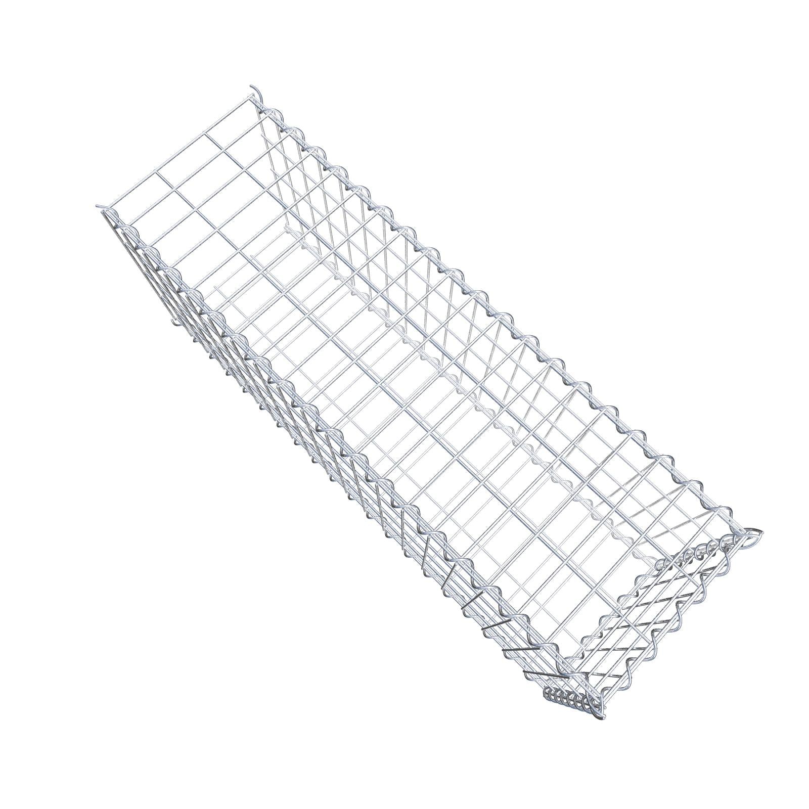 Aangegroeide schanskorf type 2 100 cm x 40 cm x 30 cm (L x H x D), maaswijdte 5 cm x 10 cm, spiraal