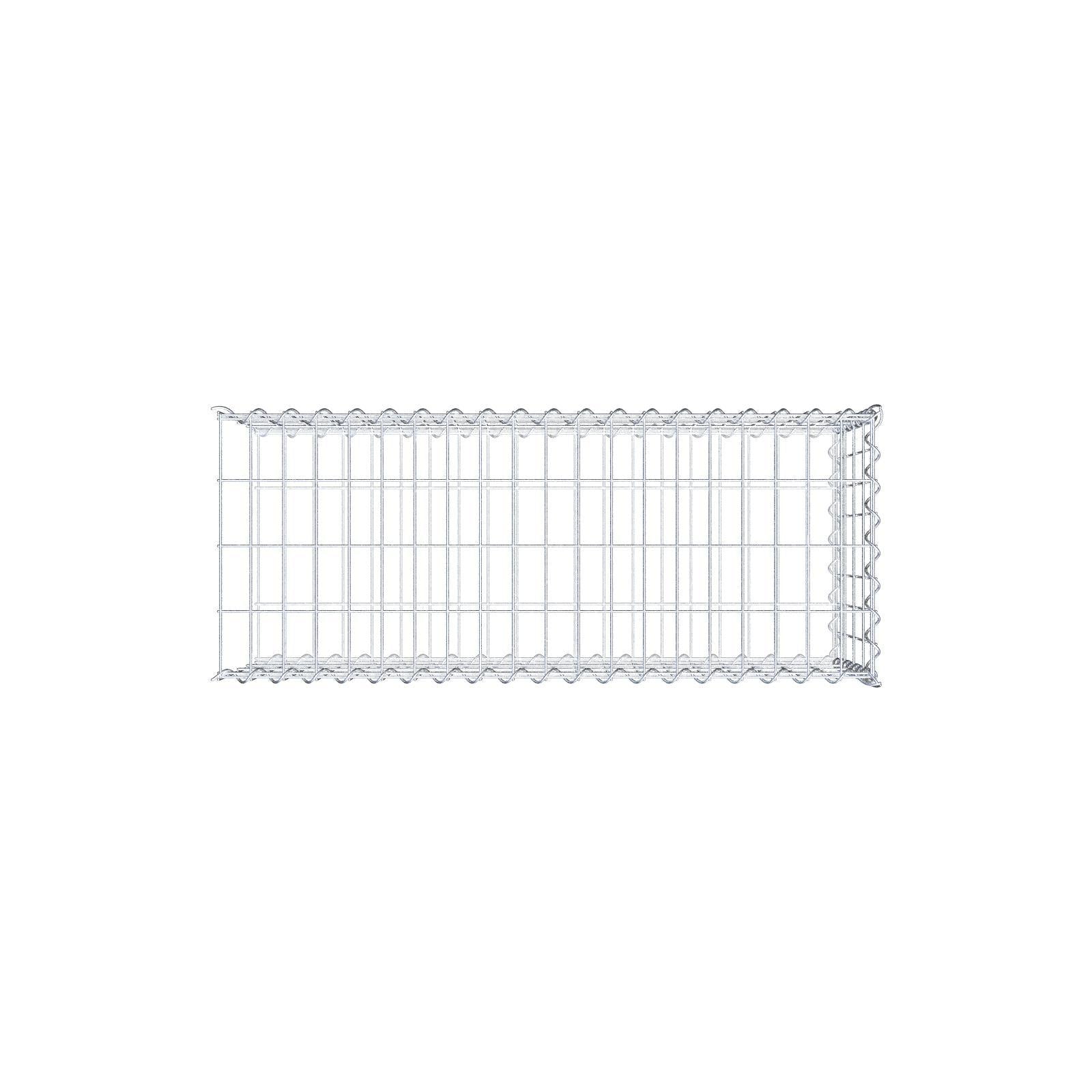 Opvokset gabion type 2 100 cm x 40 cm x 40 cm (L x H x D), maskestørrelse 5 cm x 10 cm, spiral
