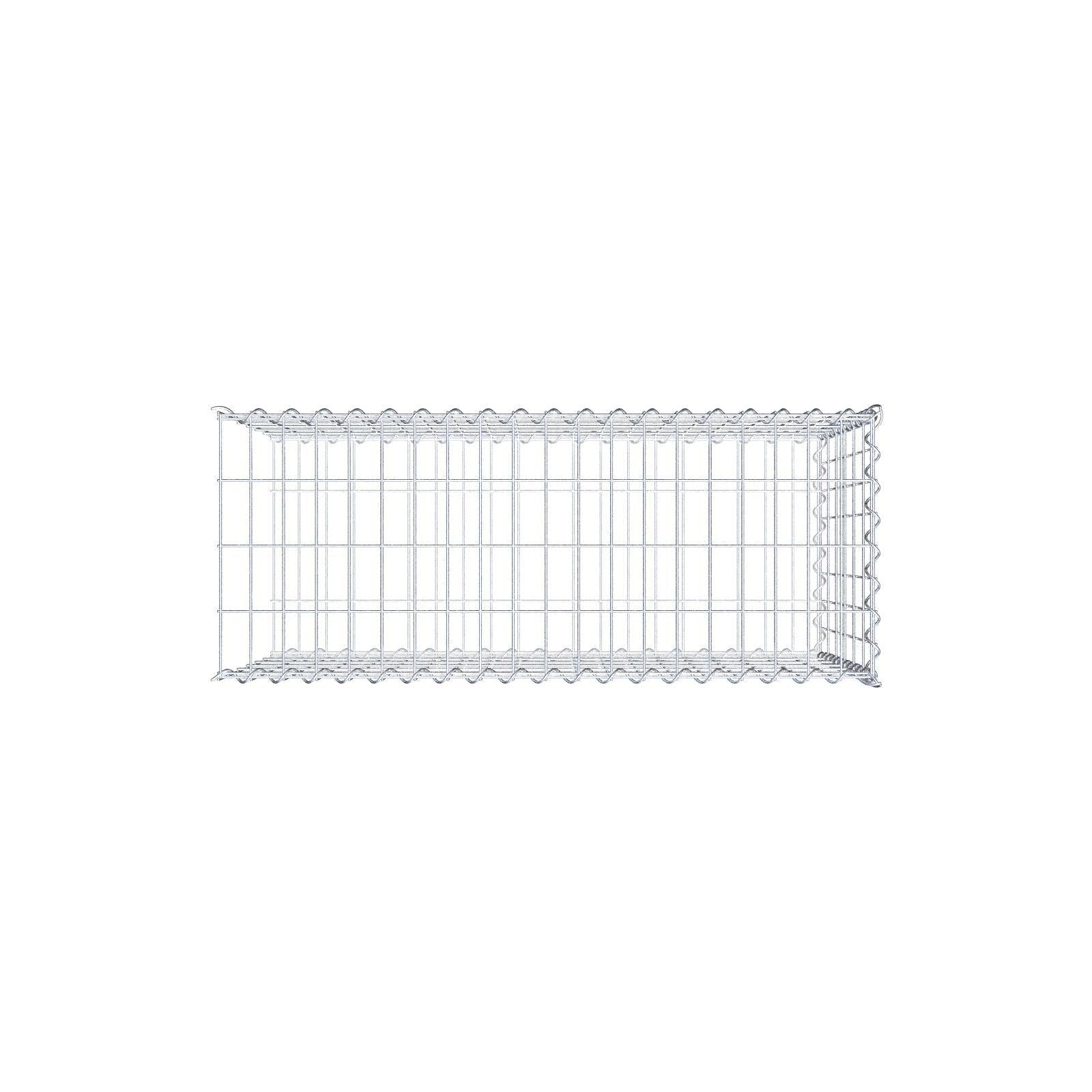 Anbaugabione Typ 2 100 cm x 60 cm x 40 cm (L x H x T), Maschenweite 5 cm x 10 cm, Spirale