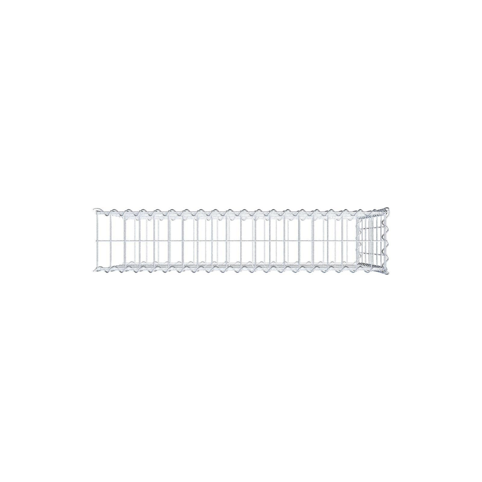 Gabião tipo 2 100 cm x 70 cm x 20 cm (C x A x P), malhagem 5 cm x 10 cm, espiral