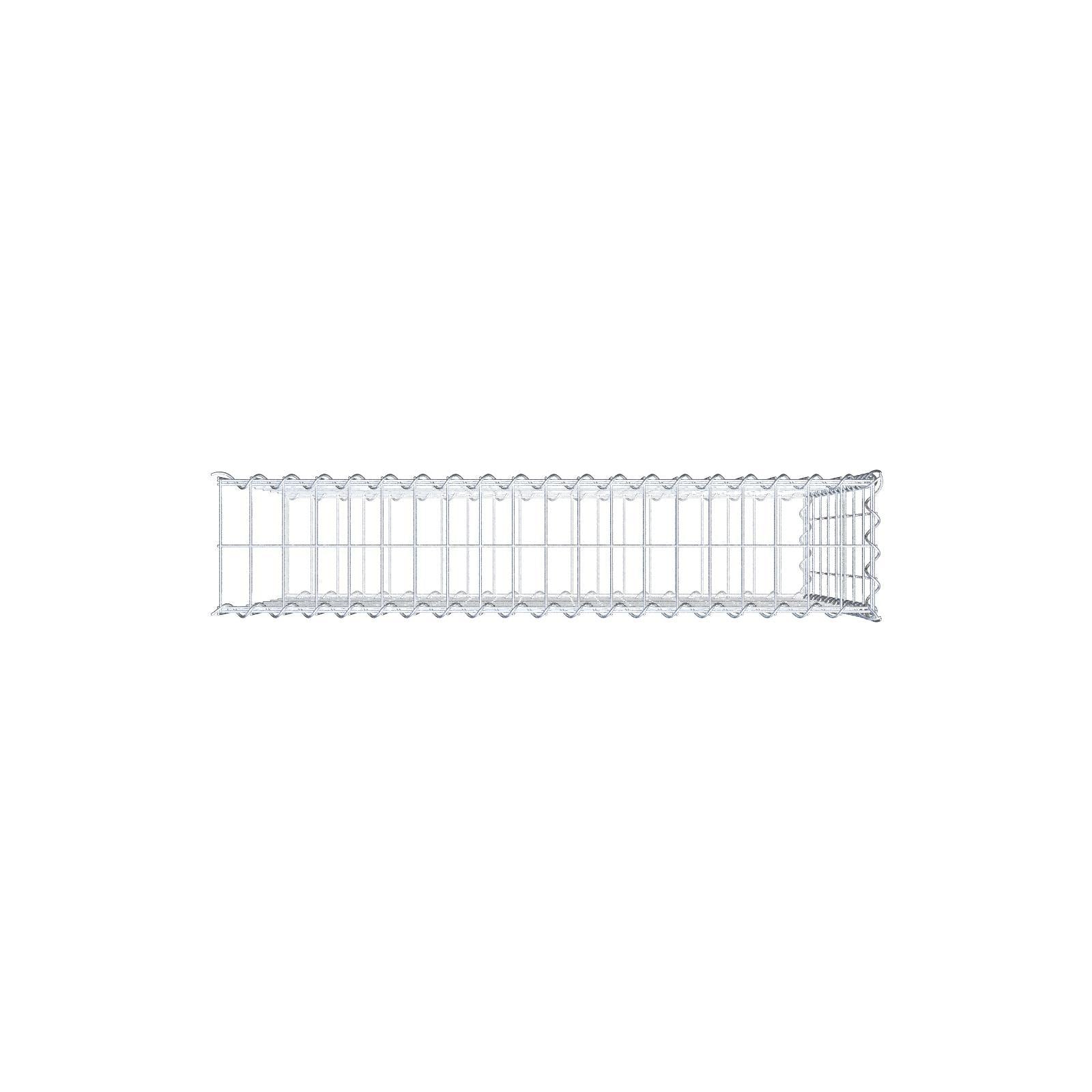 Add-on schanskorf type 2 100 cm x 80 cm x 20 cm (L x H x D), maaswijdte 5 cm x 10 cm, spiraalvormig