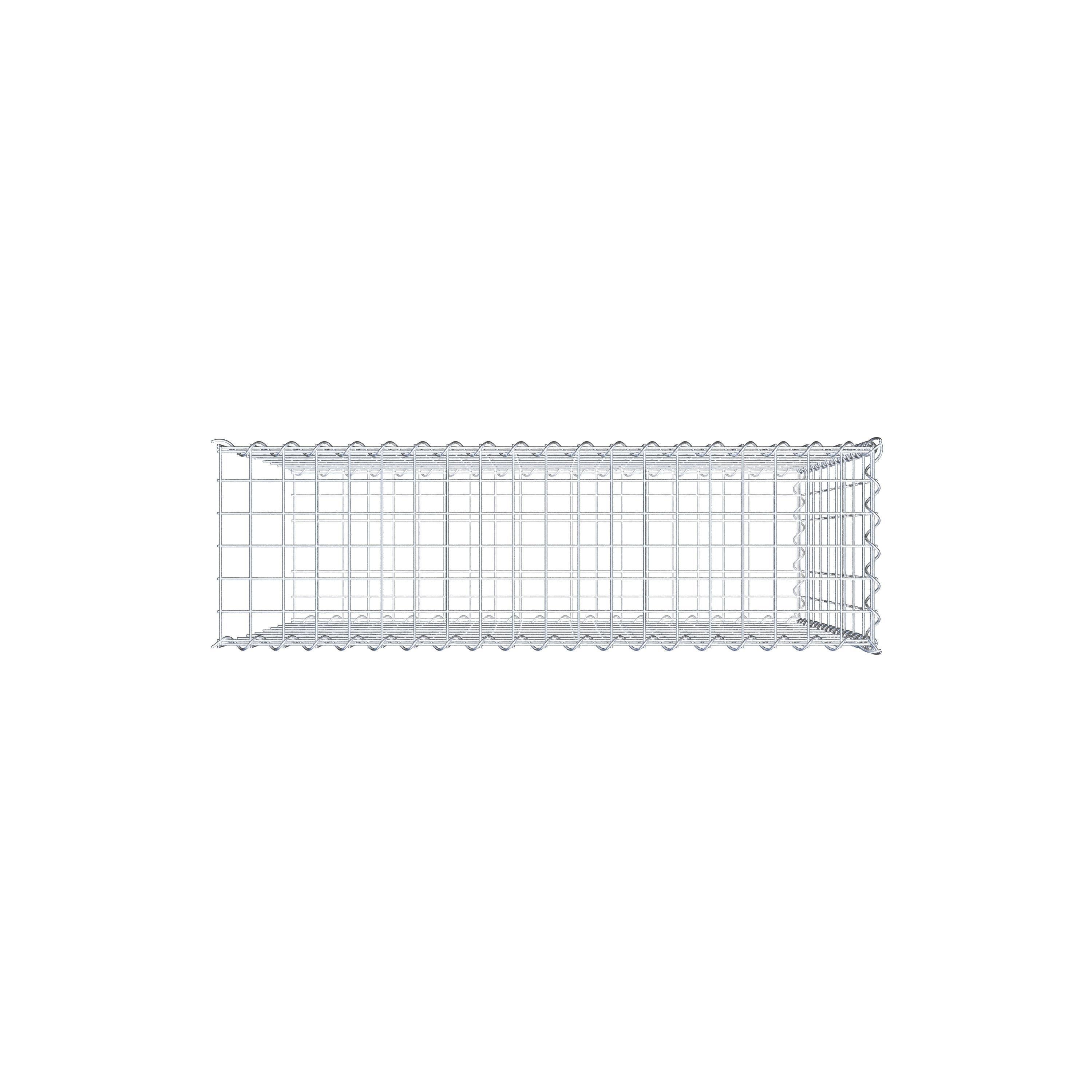 Gabbione aggiuntivo tipo 2 100 cm x 90 cm x 30 cm (L x H x P), dimensione maglia 5 cm x 10 cm, a spirale