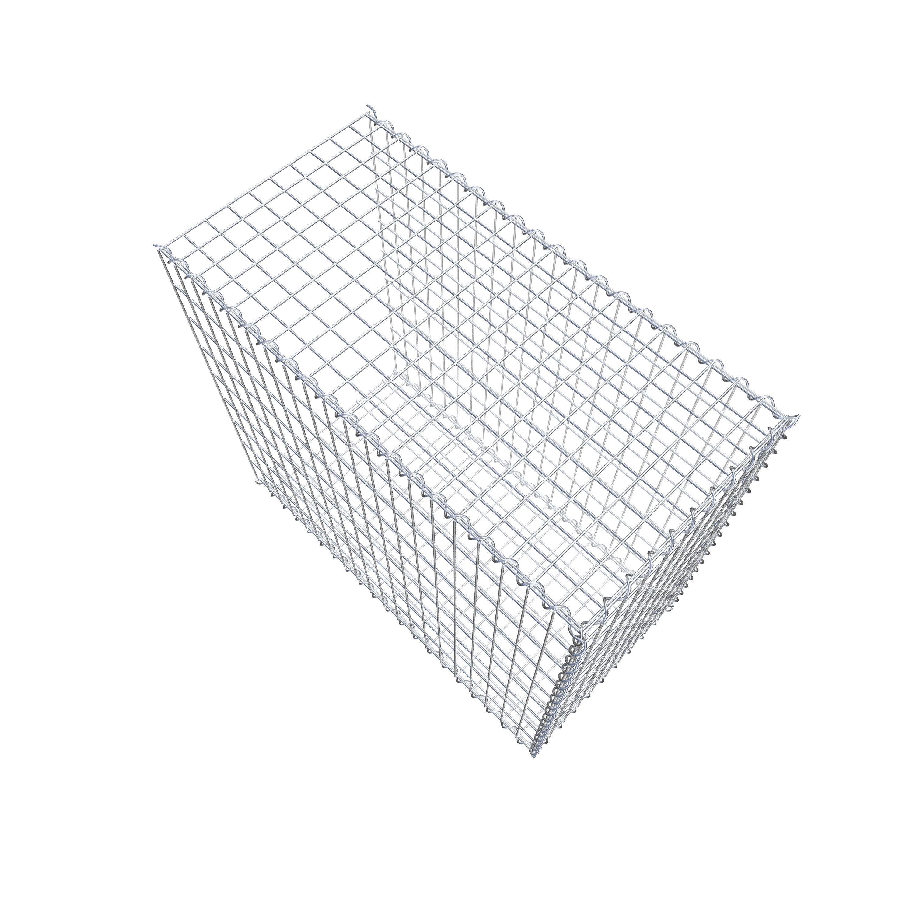 Gabion rapporté type 2 100 cm x 90 cm x 50 cm (L x H x P), mailles 5 cm x 10 cm, spirale