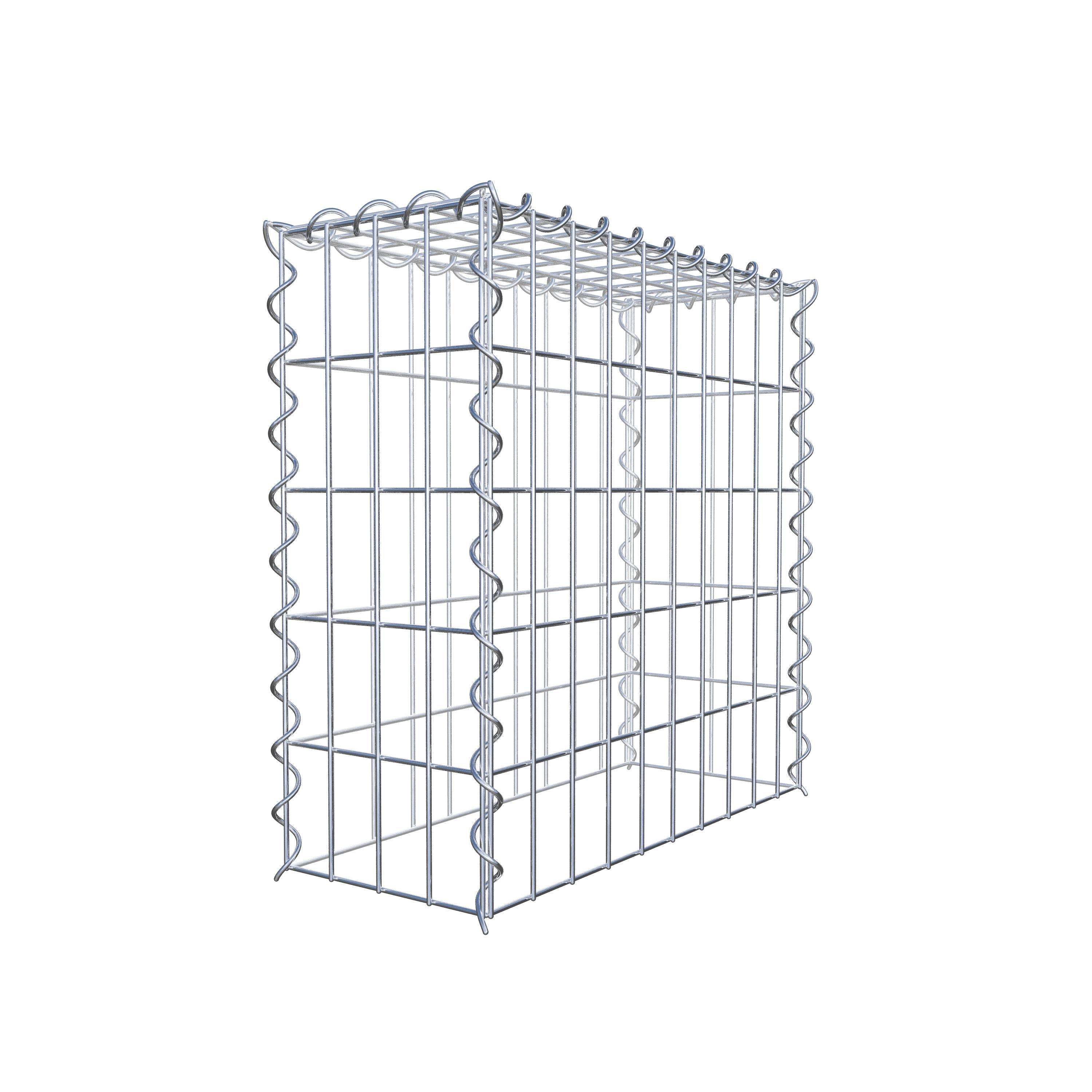 Gabion rapporté type 3 50 cm x 50 cm x 20 cm (L x H x P), mailles 5 cm x 10 cm, spirale