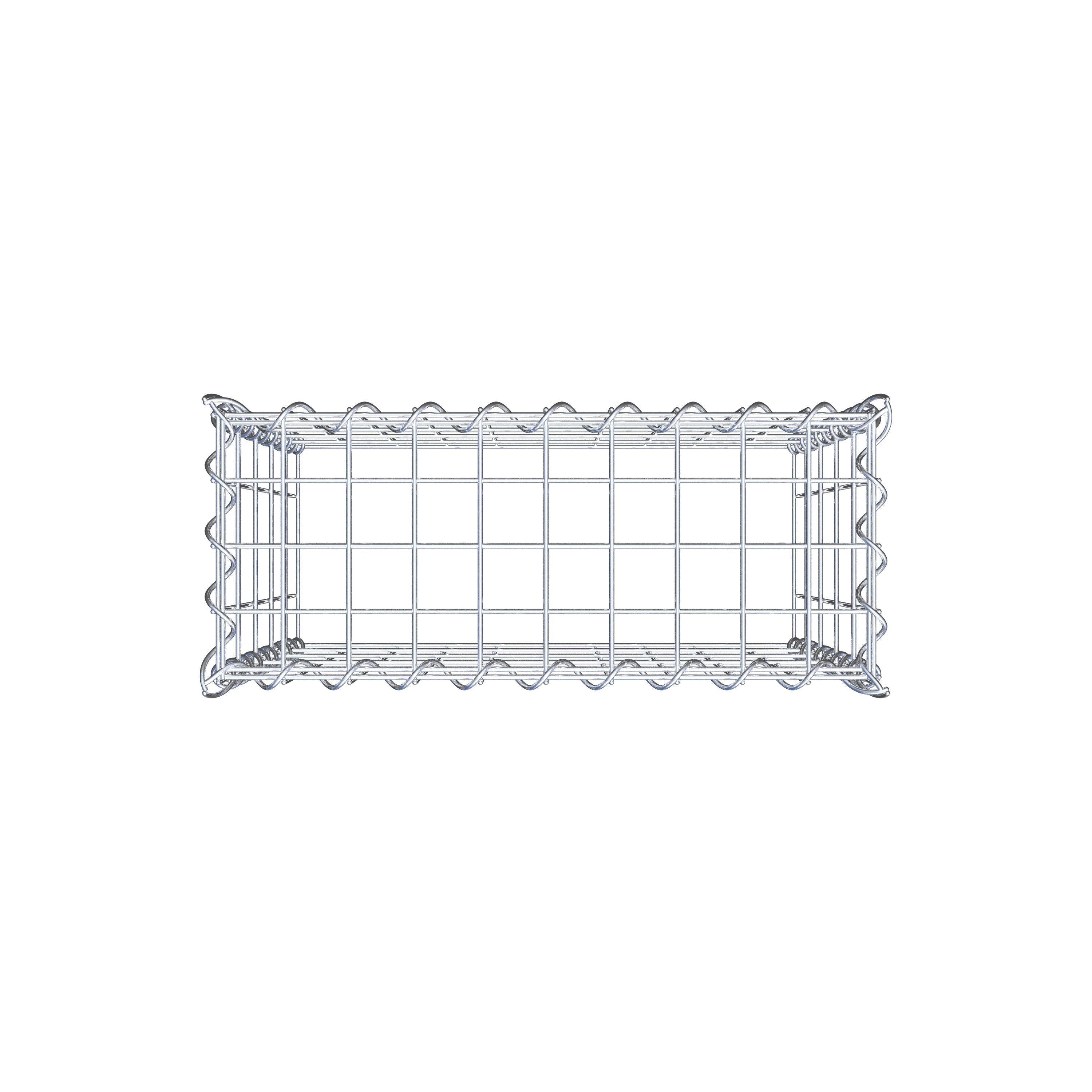 Gabion rapporté type 3 50 cm x 50 cm x 20 cm (L x H x P), mailles 5 cm x 10 cm, spirale