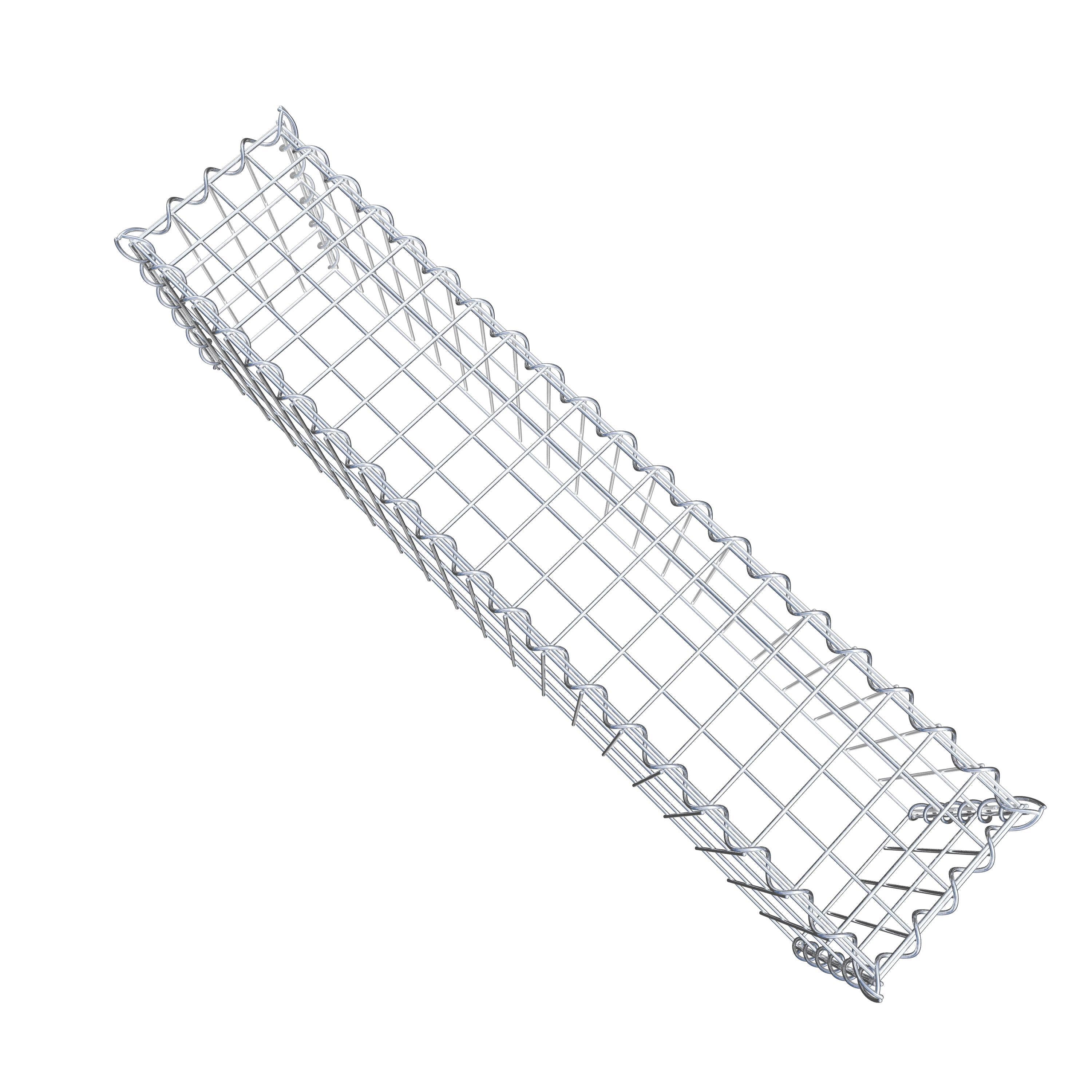 Gavión adulto tipo 3 100 cm x 30 cm x 20 cm (largo x alto x profundidad), tamaño de malla 5 cm x 10 cm, espiral