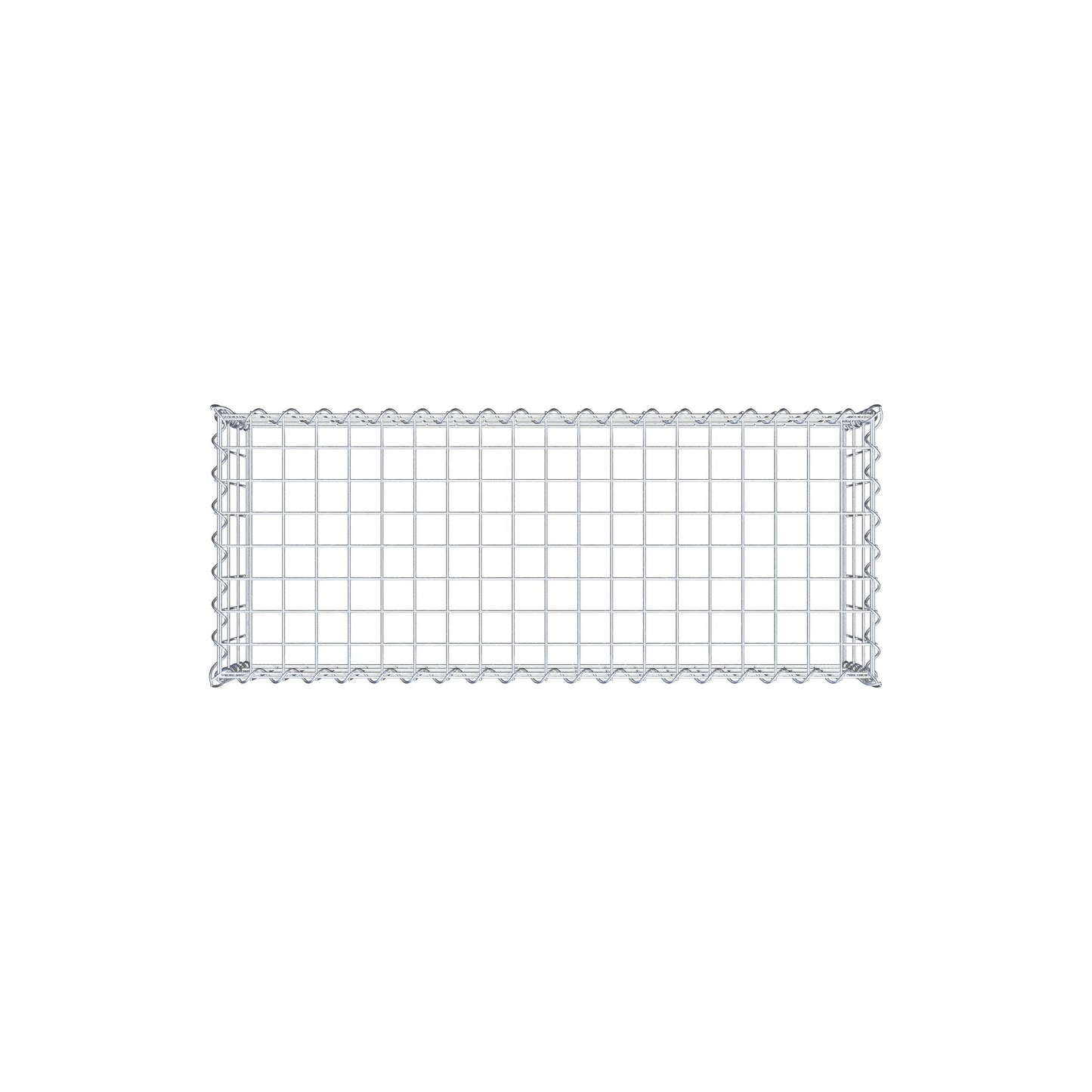 Opvokset gabion type 3 100 cm x 30 cm x 40 cm (L x H x D), maskestørrelse 5 cm x 10 cm, spiral