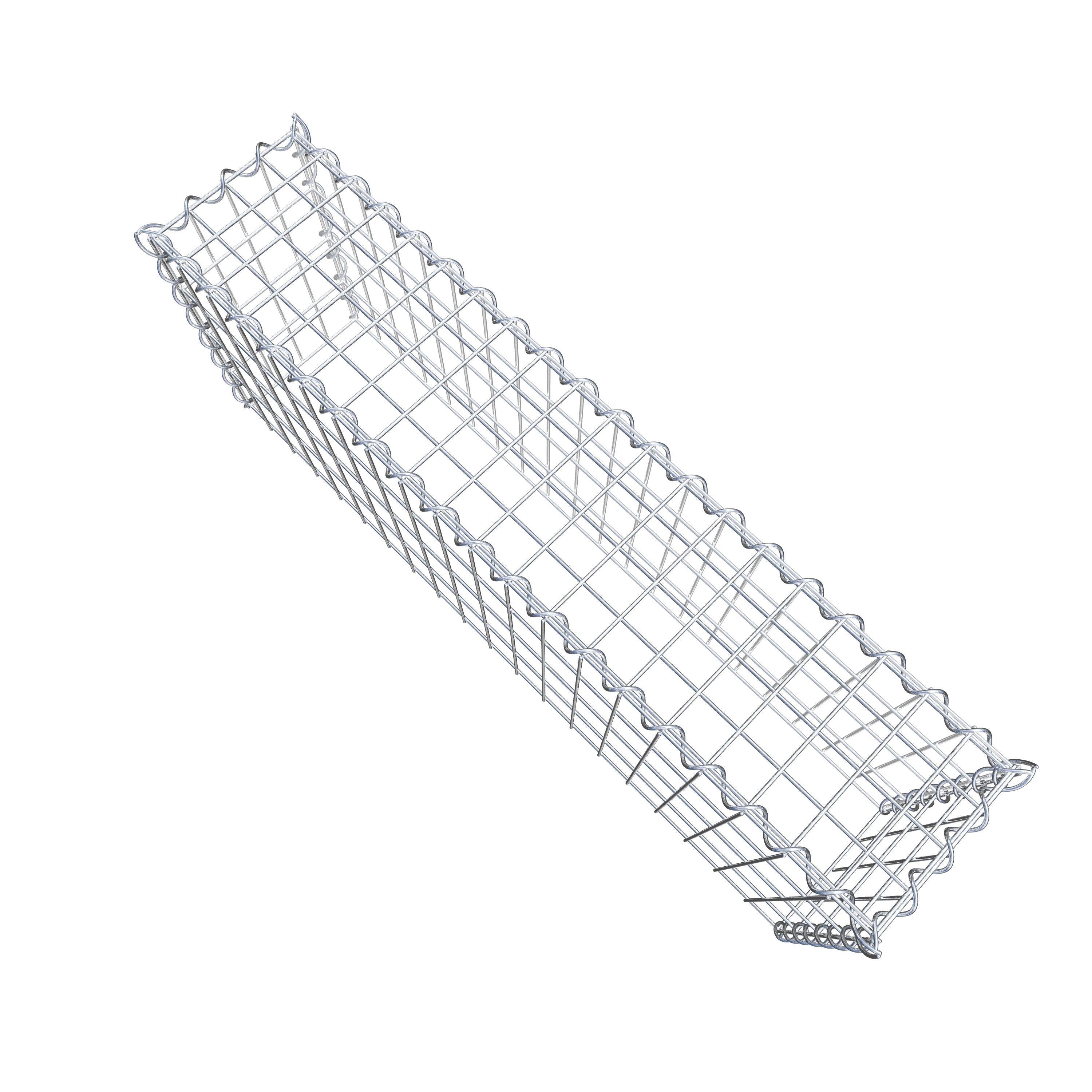 Gabion rapporté type 3 100 cm x 40 cm x 20 cm (L x H x P), mailles 5 cm x 10 cm, spirale