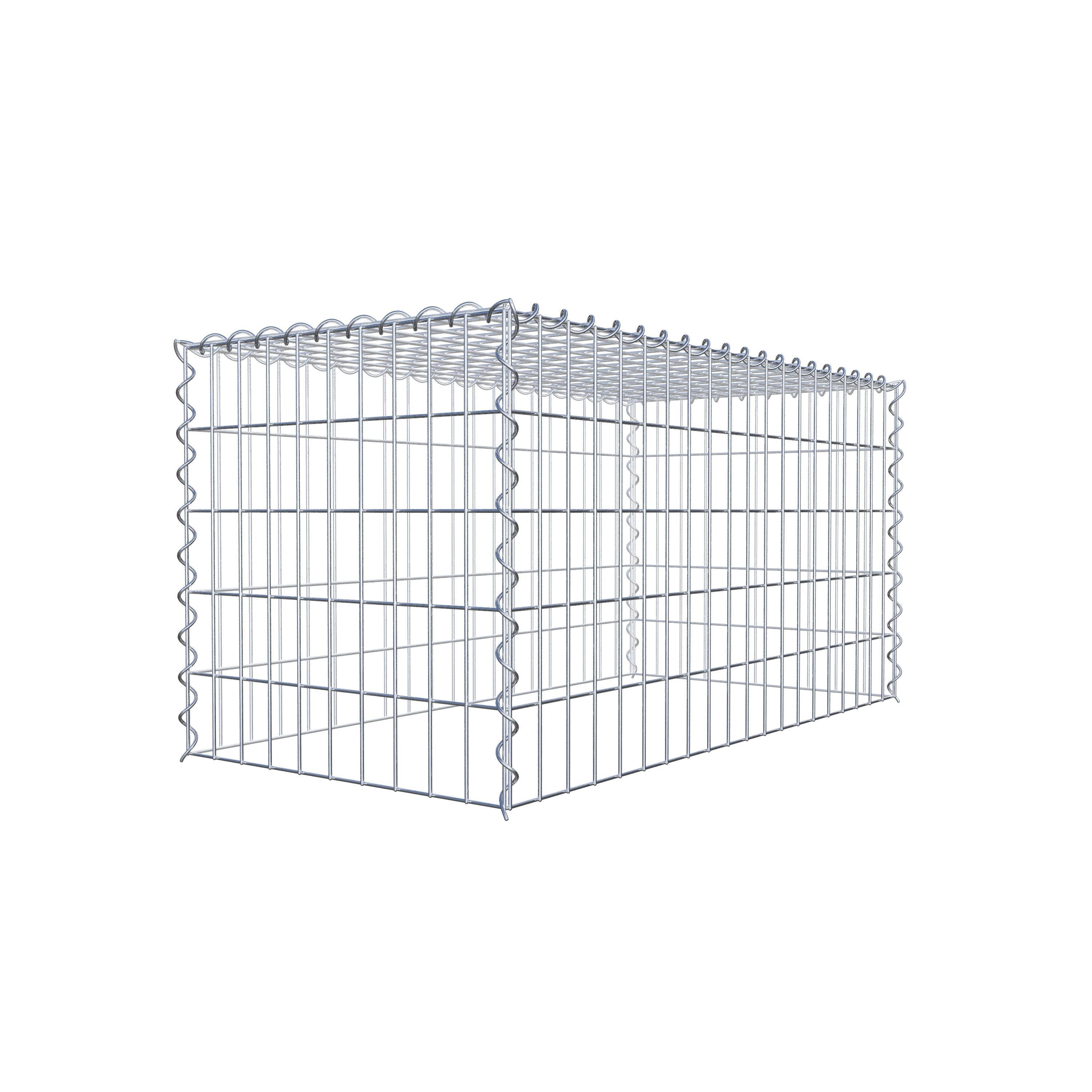Gabion rapporté type 3 100 cm x 50 cm x 50 cm (L x H x P), mailles 5 cm x 10 cm, spirale