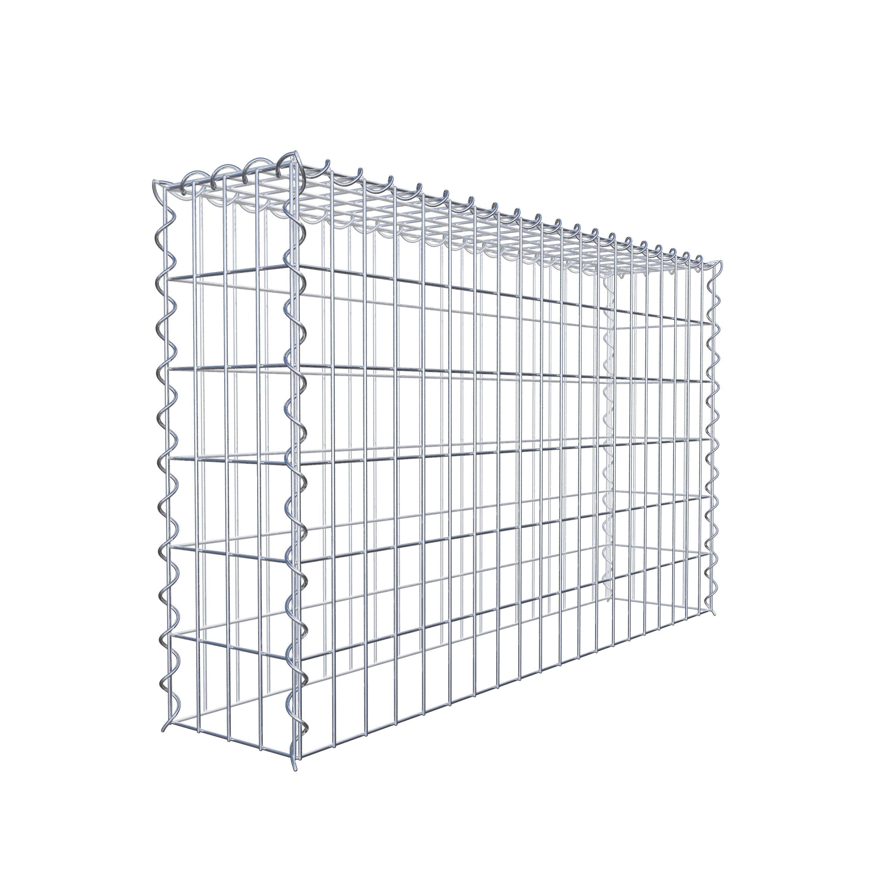 Gabion rapporté type 3 100 cm x 60 cm x 20 cm (L x H x P), mailles 5 cm x 10 cm, spirale