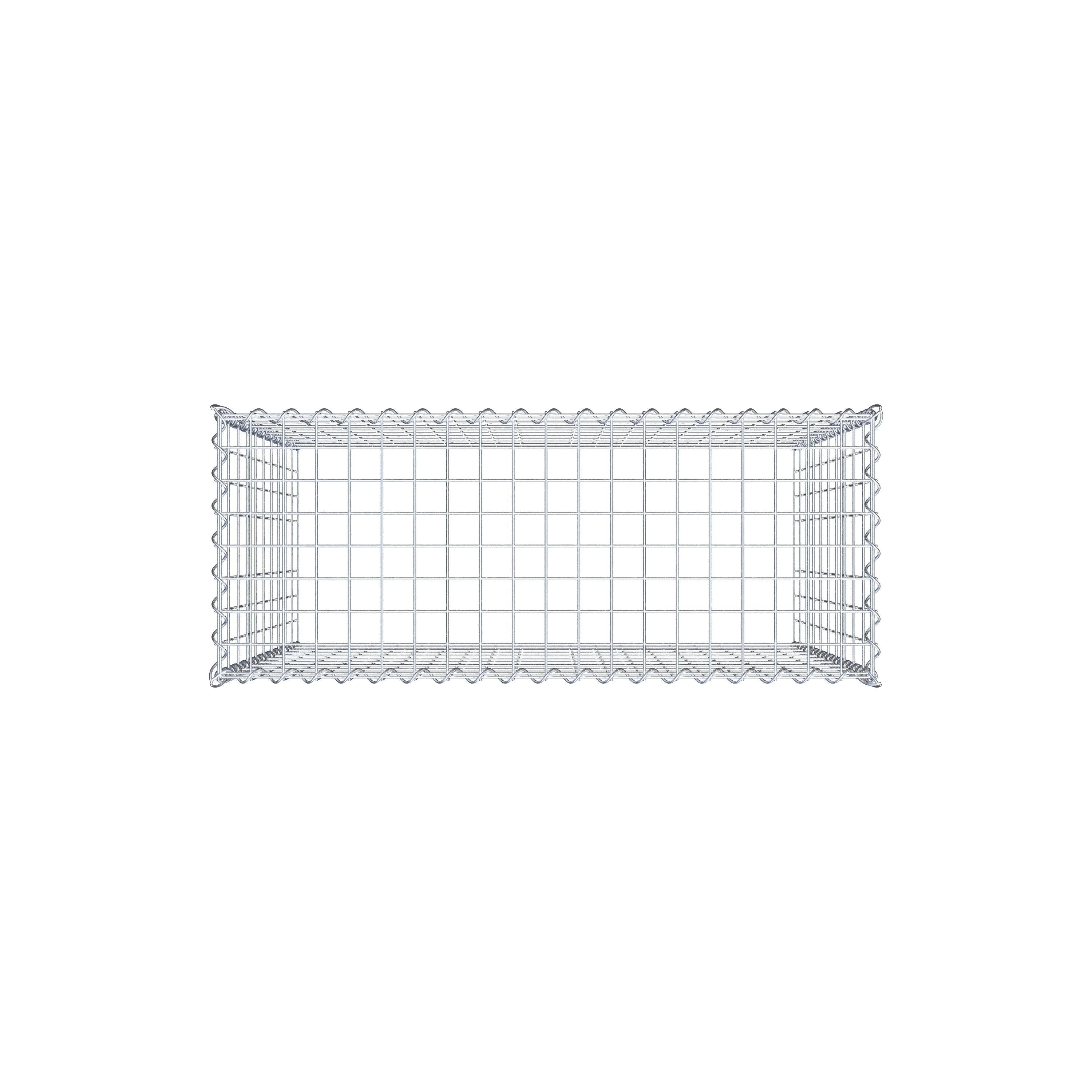 Gabion rapporté type 3 100 cm x 100 cm x 40 cm (L x H x P), mailles 5 cm x 10 cm, spirale