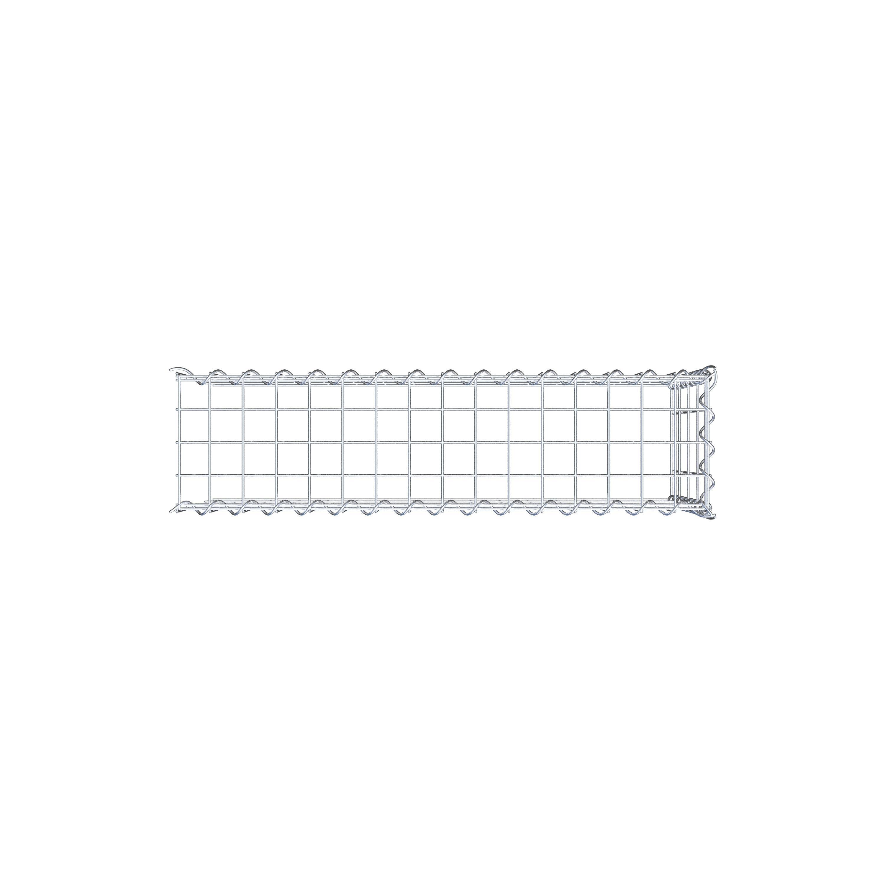 Monteret gabion type 4 80 cm x 40 cm x 20 cm (L x H x D), maskestørrelse 5 cm x 10 cm, spiral