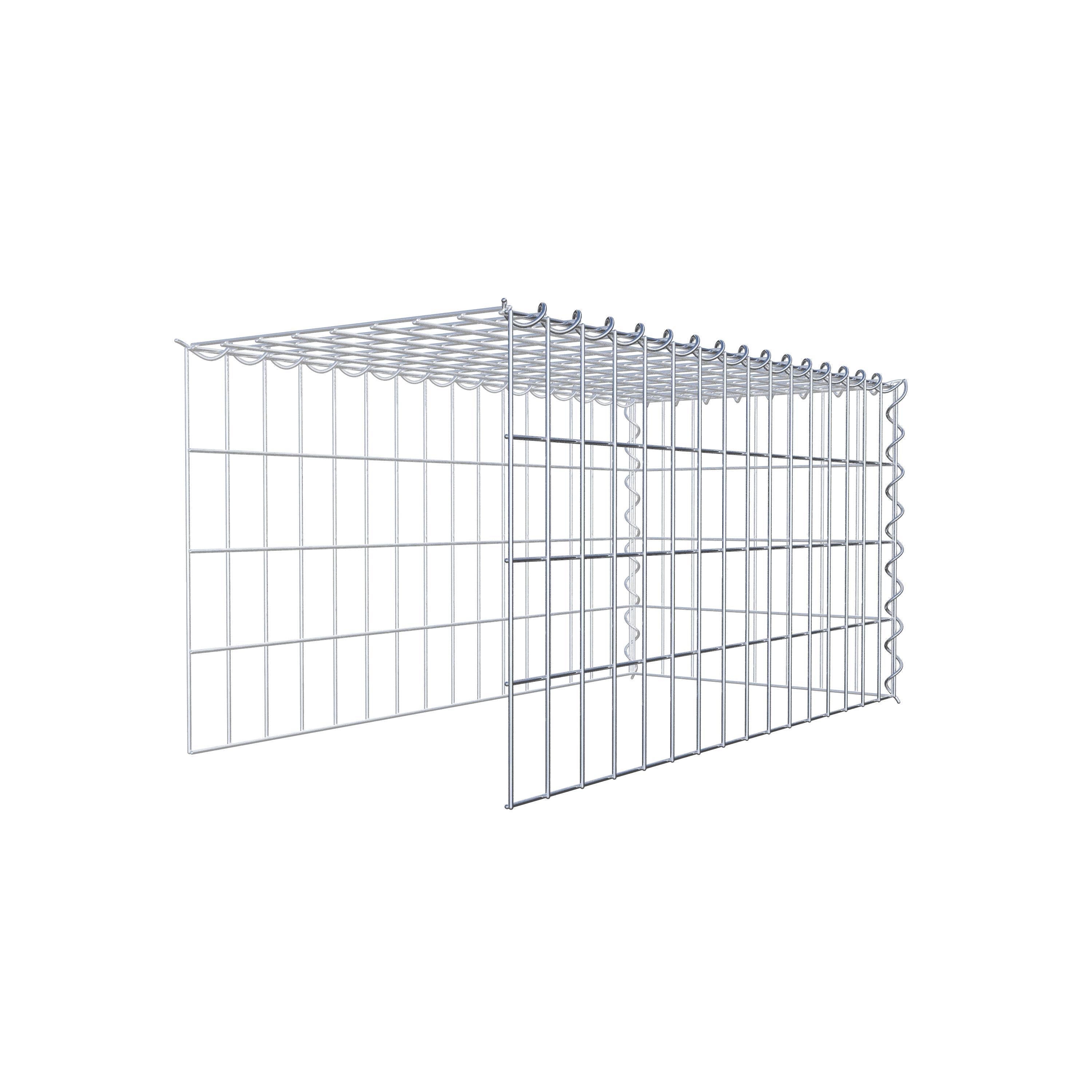 Gabião tipo 4 80 cm x 40 cm x 40 cm (C x A x P), malhagem 5 cm x 10 cm, espiral