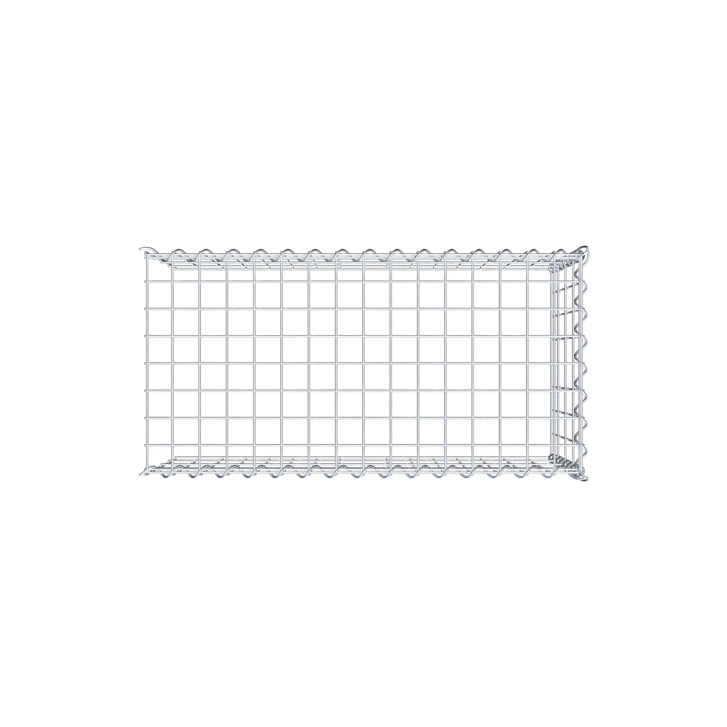 Gabião tipo 4 80 cm x 40 cm x 40 cm (C x A x P), malhagem 5 cm x 10 cm, espiral