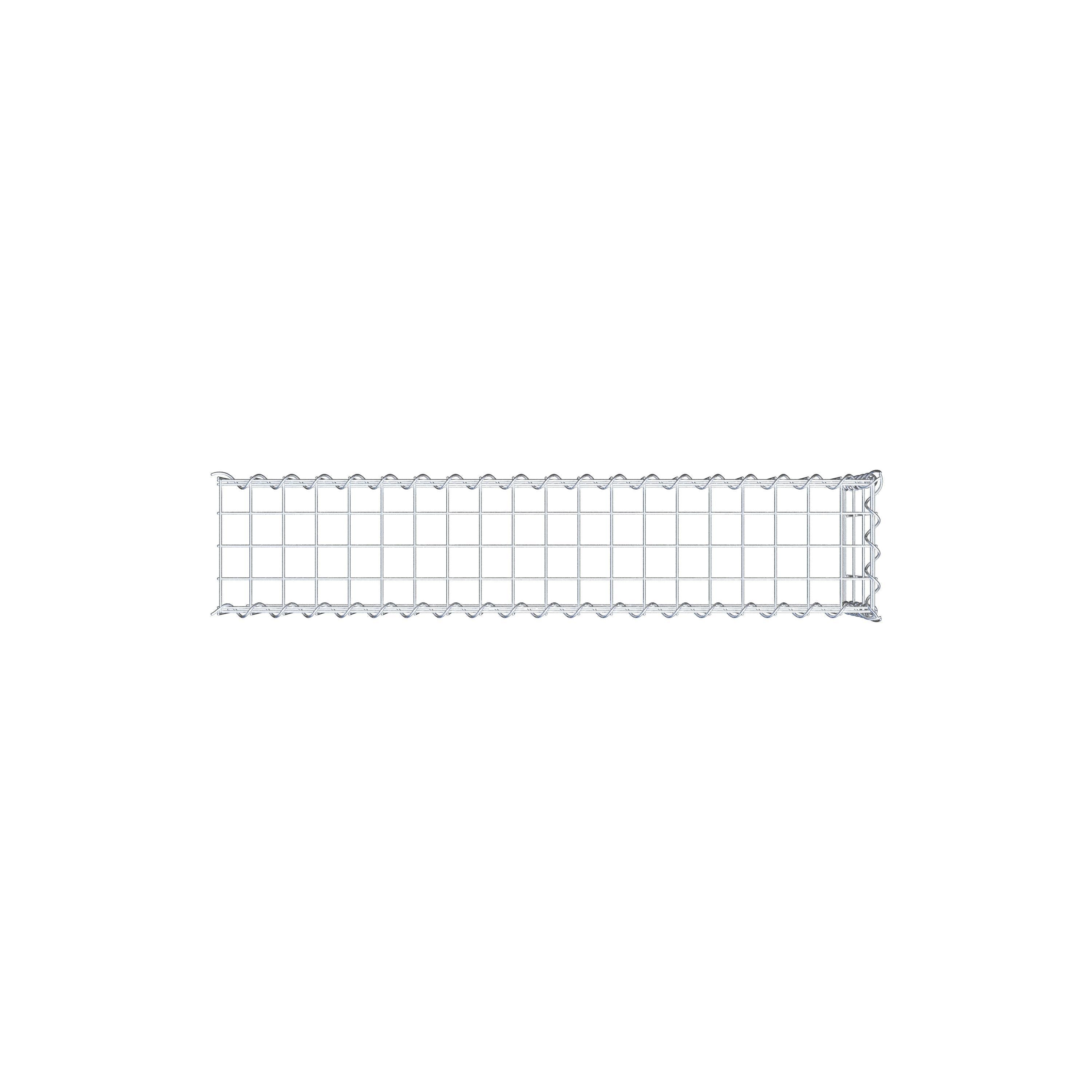 Gabion rapporté type 4 100 cm x 30 cm x 20 cm (L x H x P), mailles 5 cm x 10 cm, spirale