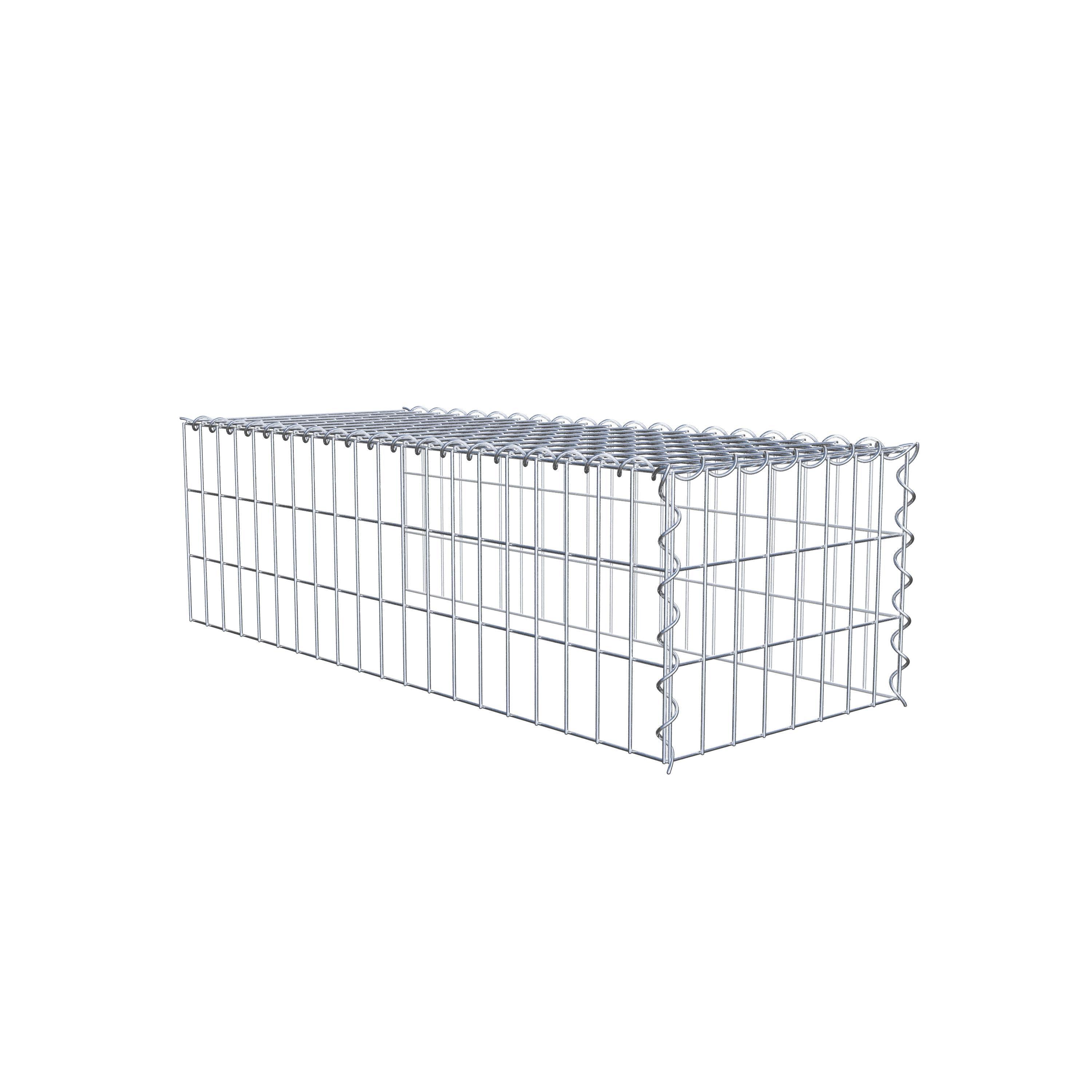 Gavión complementario tipo 4 100 cm x 30 cm x 40 cm (L x A x P), malla 5 cm x 10 cm, espiral