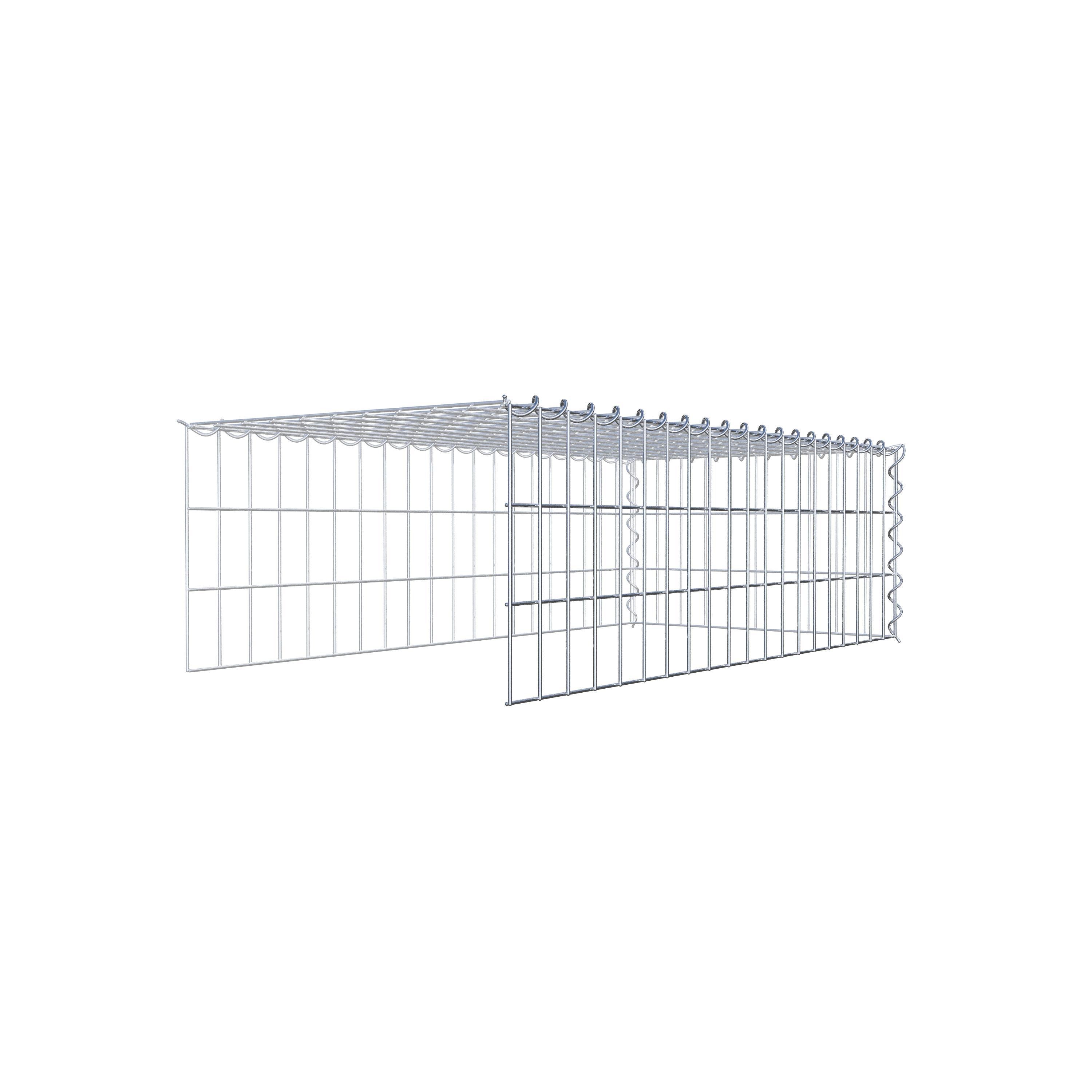 Extra gabion typ 4 100 cm x 30 cm x 50 cm (L x H x D), maskstorlek 5 cm x 10 cm, spiral