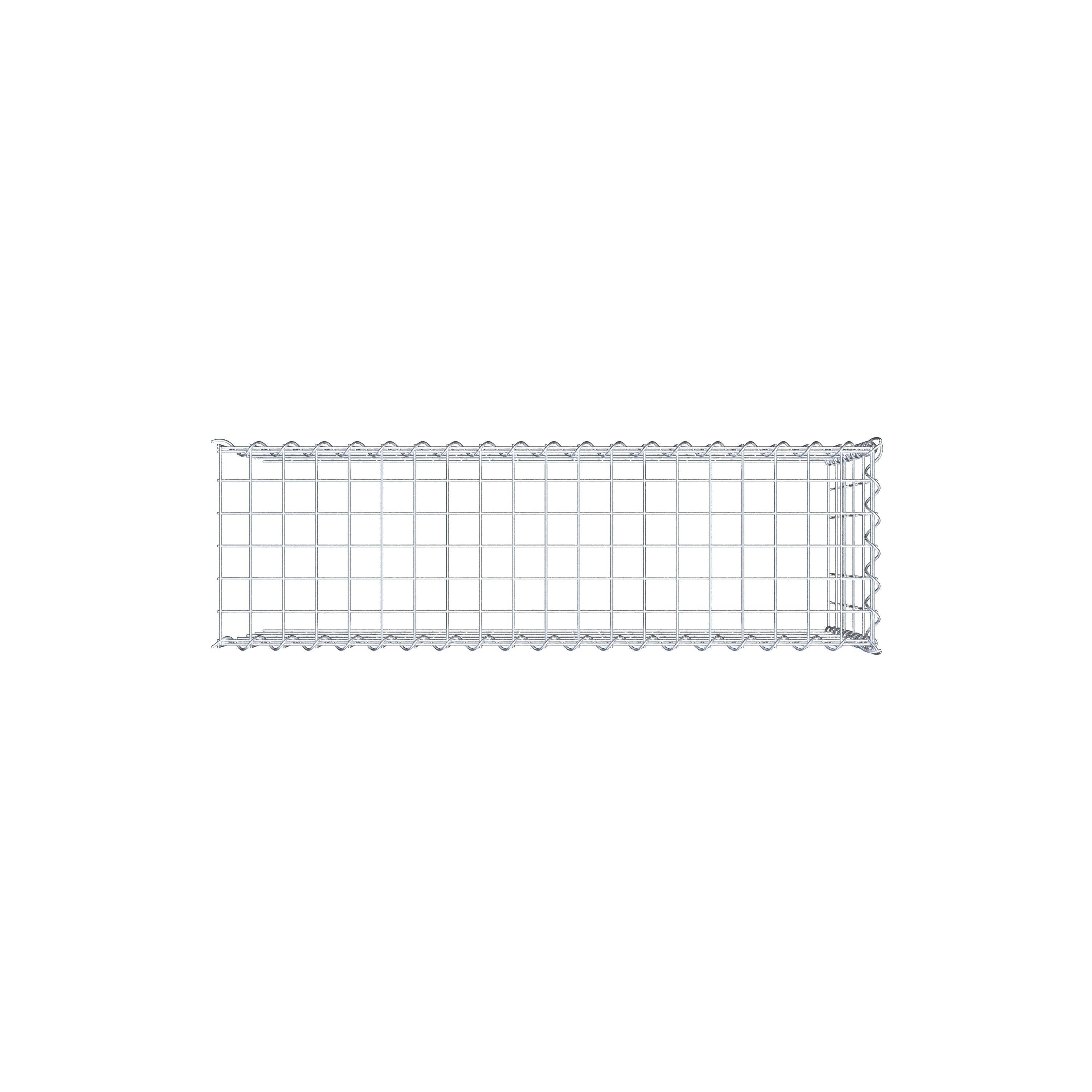 Opvokset gabion type 4 100 cm x 50 cm x 30 cm (L x H x D), maskestørrelse 5 cm x 10 cm, spiral