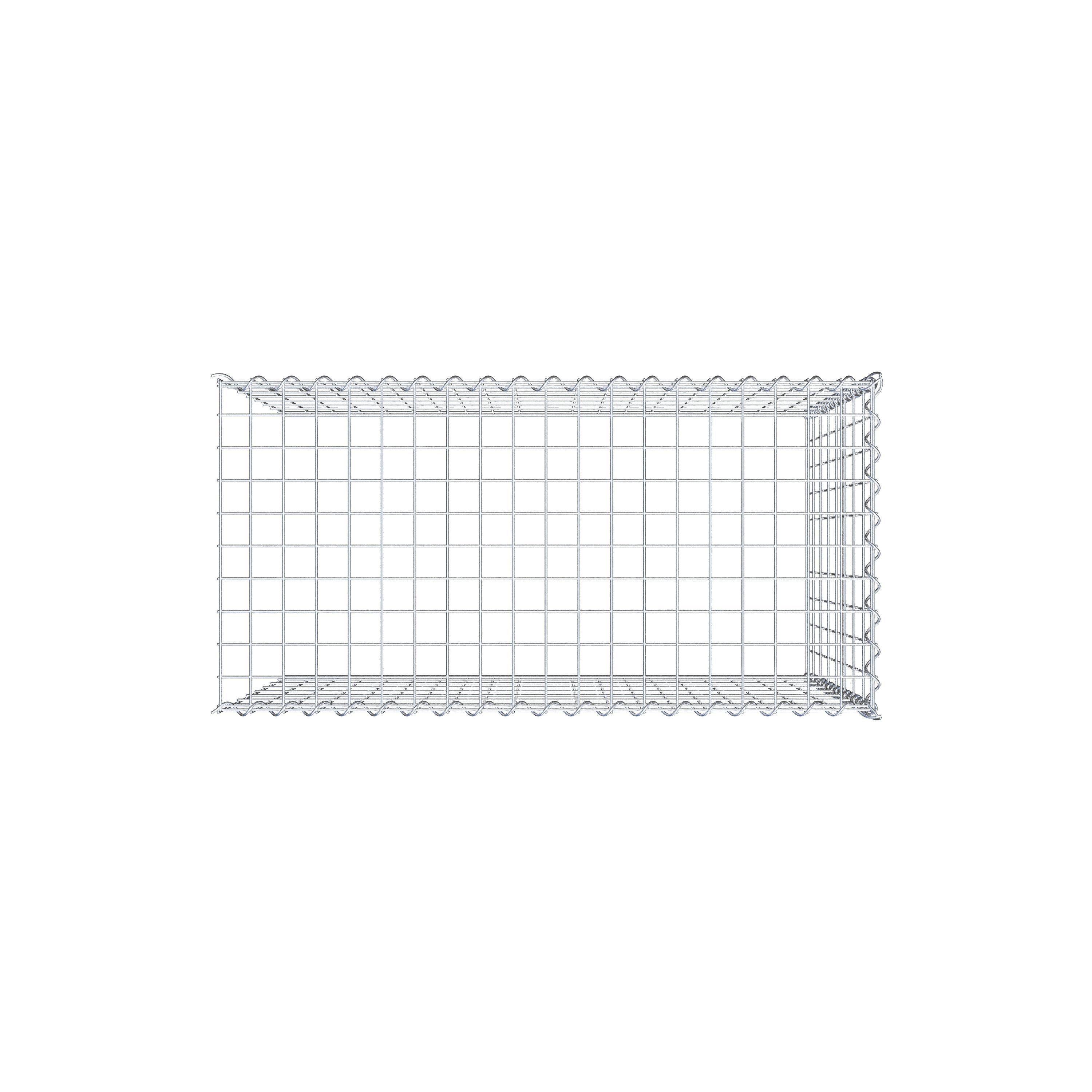Gabion rapporté type 4 100 cm x 80 cm x 50 cm (L x H x P), mailles 5 cm x 10 cm, spirale