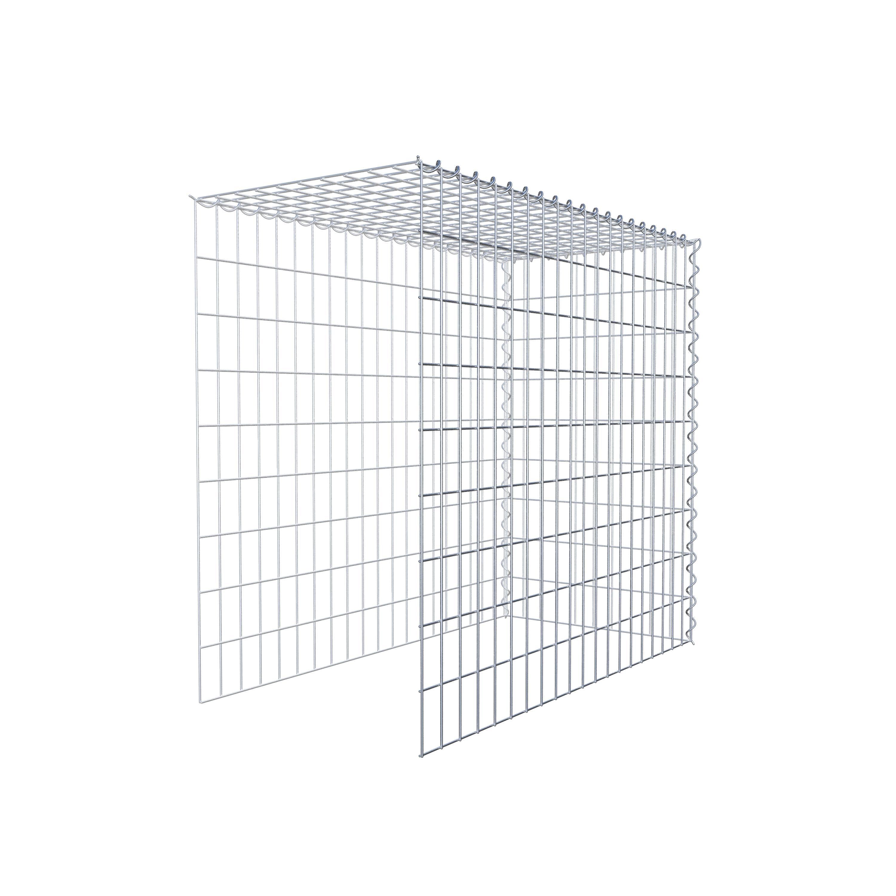 Opvokset gabion type 4 100 cm x 90 cm x 50 cm (L x H x D), maskestørrelse 5 cm x 10 cm, spiral