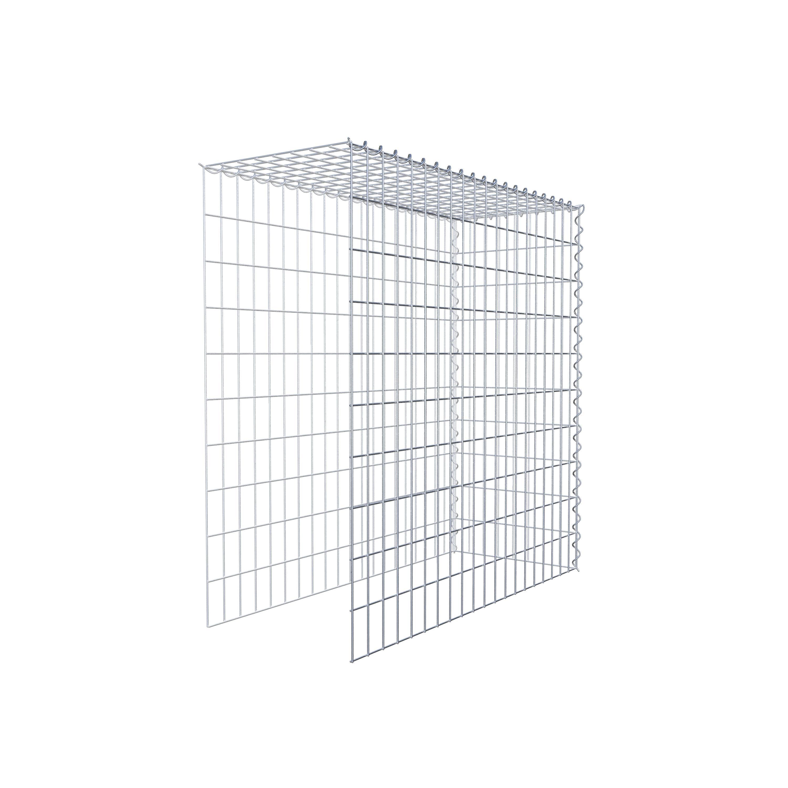 Gabion rapporté type 4 100 cm x 100 cm x 40 cm (L x H x P), mailles 5 cm x 10 cm, spirale