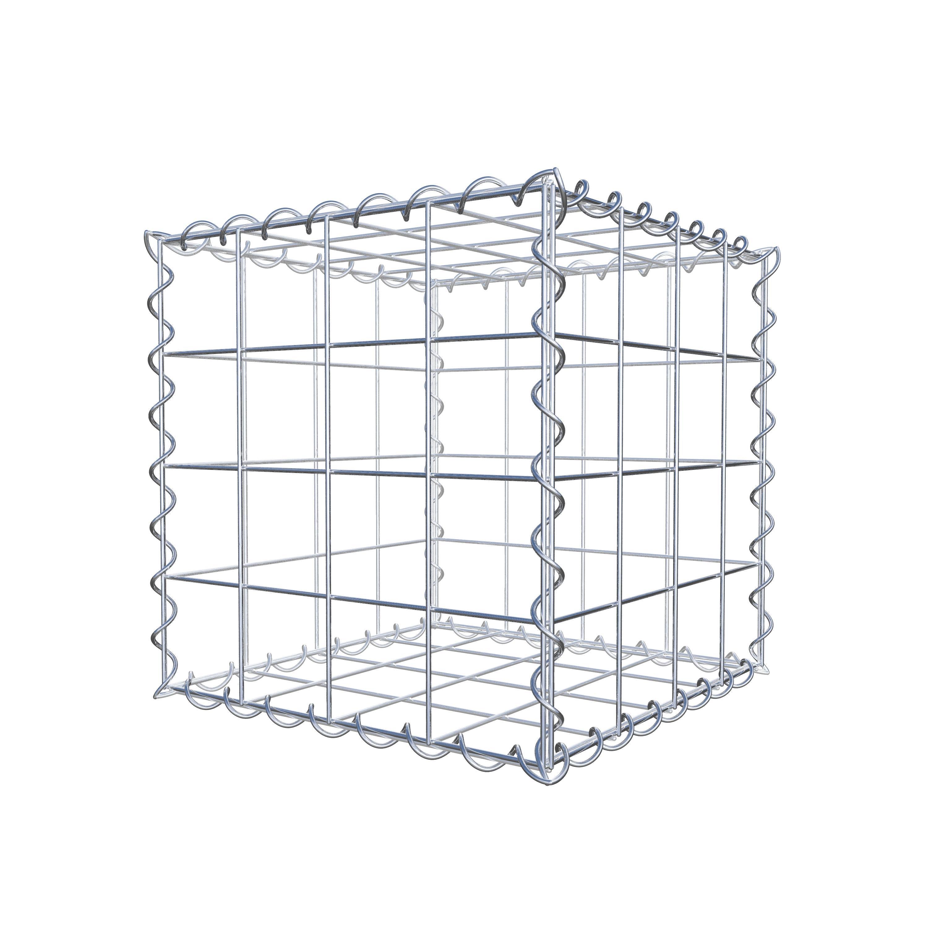 Gabion 40 cm x 40 cm x 40 cm (L x H x P), mailles 10 cm x 10 cm, spirale