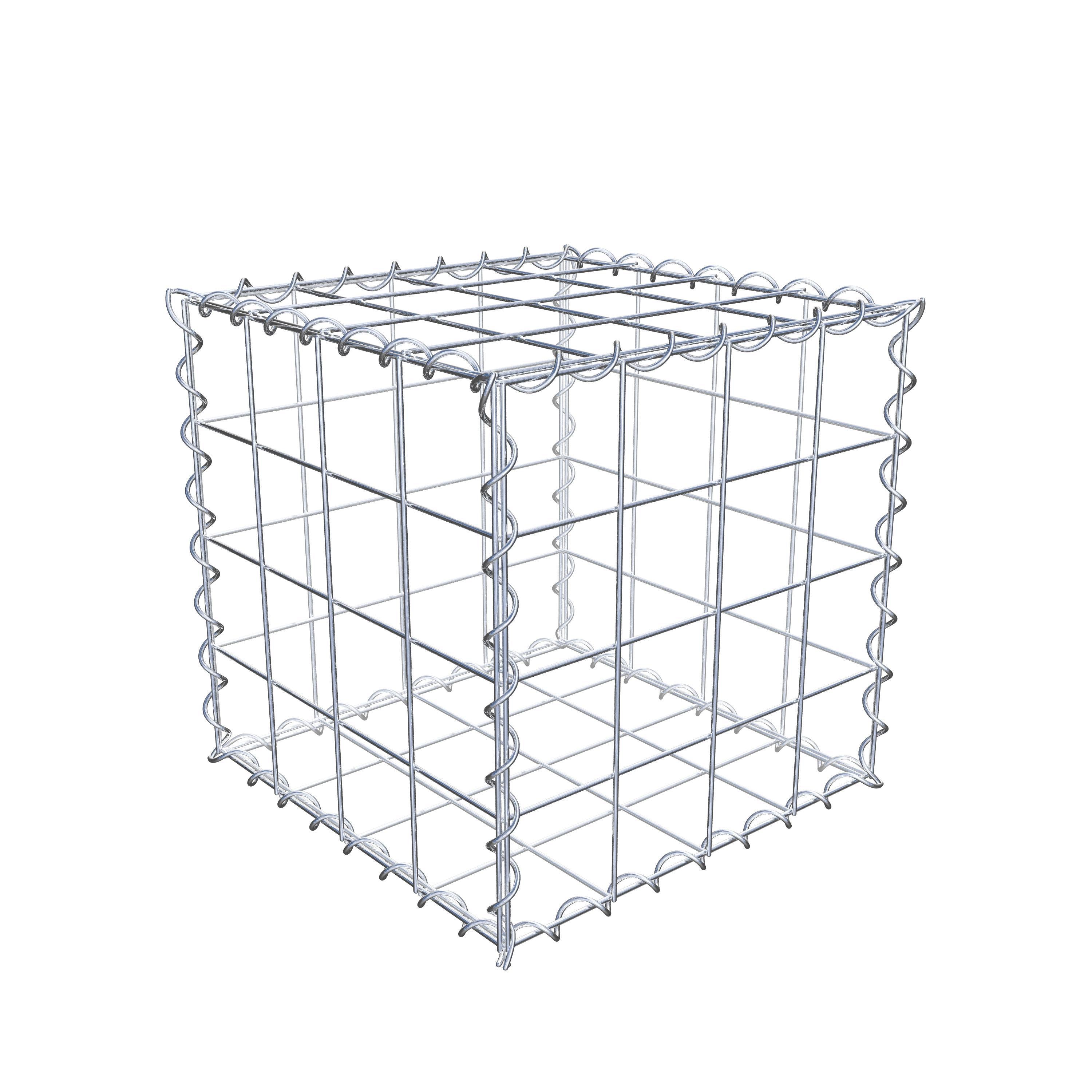 Gabion 40 cm x 40 cm x 40 cm (L x H x P), mailles 10 cm x 10 cm, spirale
