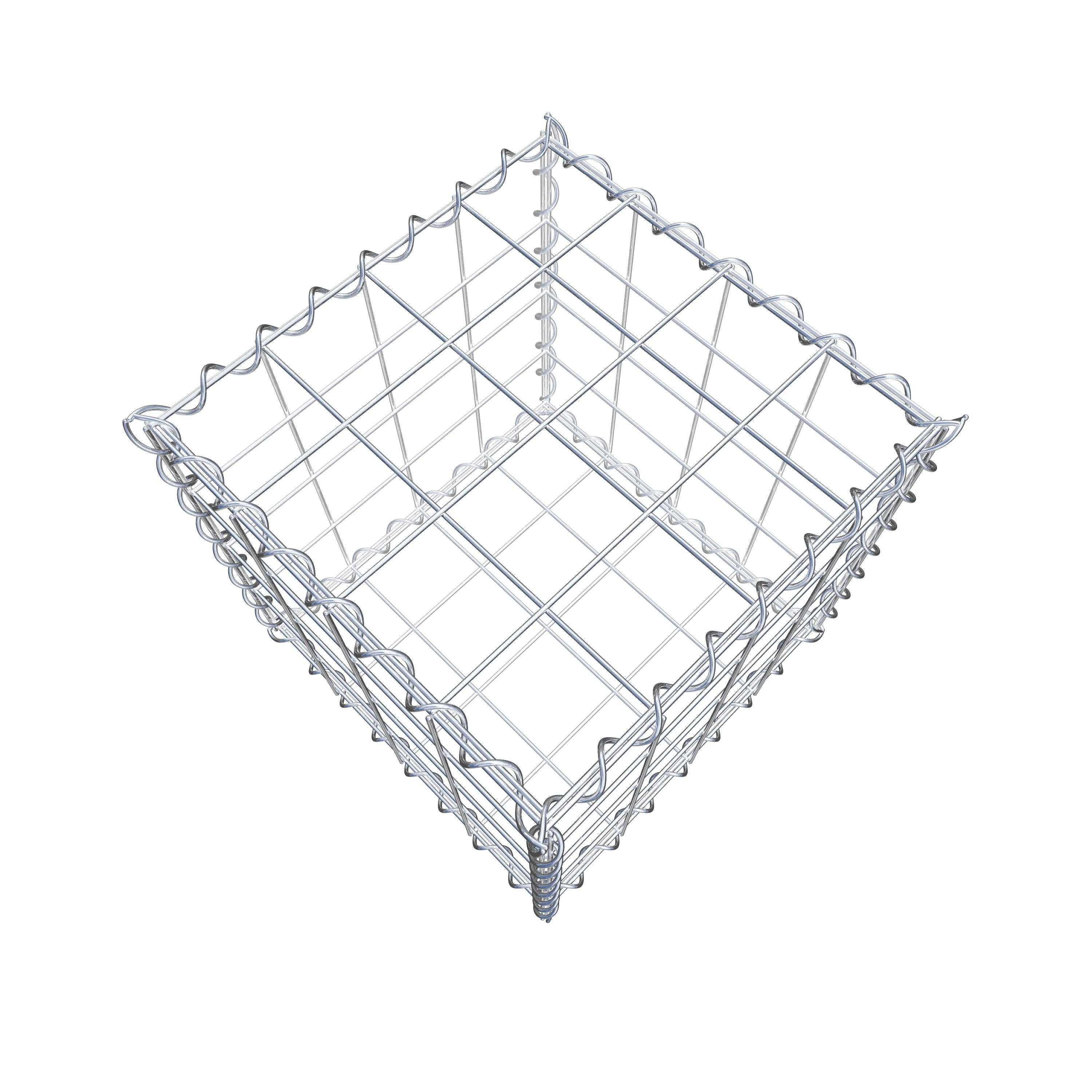 Gabion 40 cm x 40 cm x 40 cm (L x H x P), mailles 10 cm x 10 cm, spirale