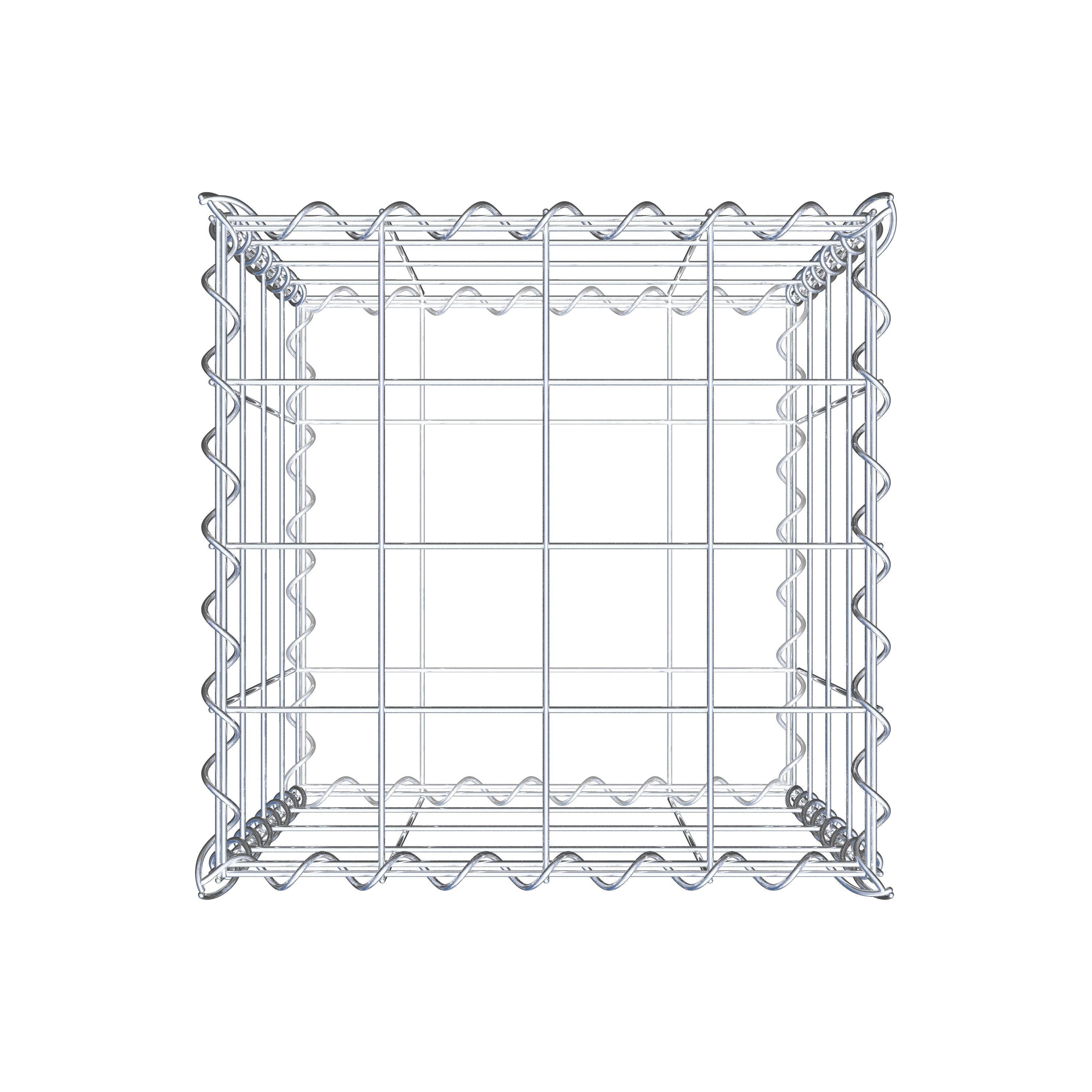 Gabion 40 cm x 40 cm x 40 cm (L x H x P), mailles 10 cm x 10 cm, spirale