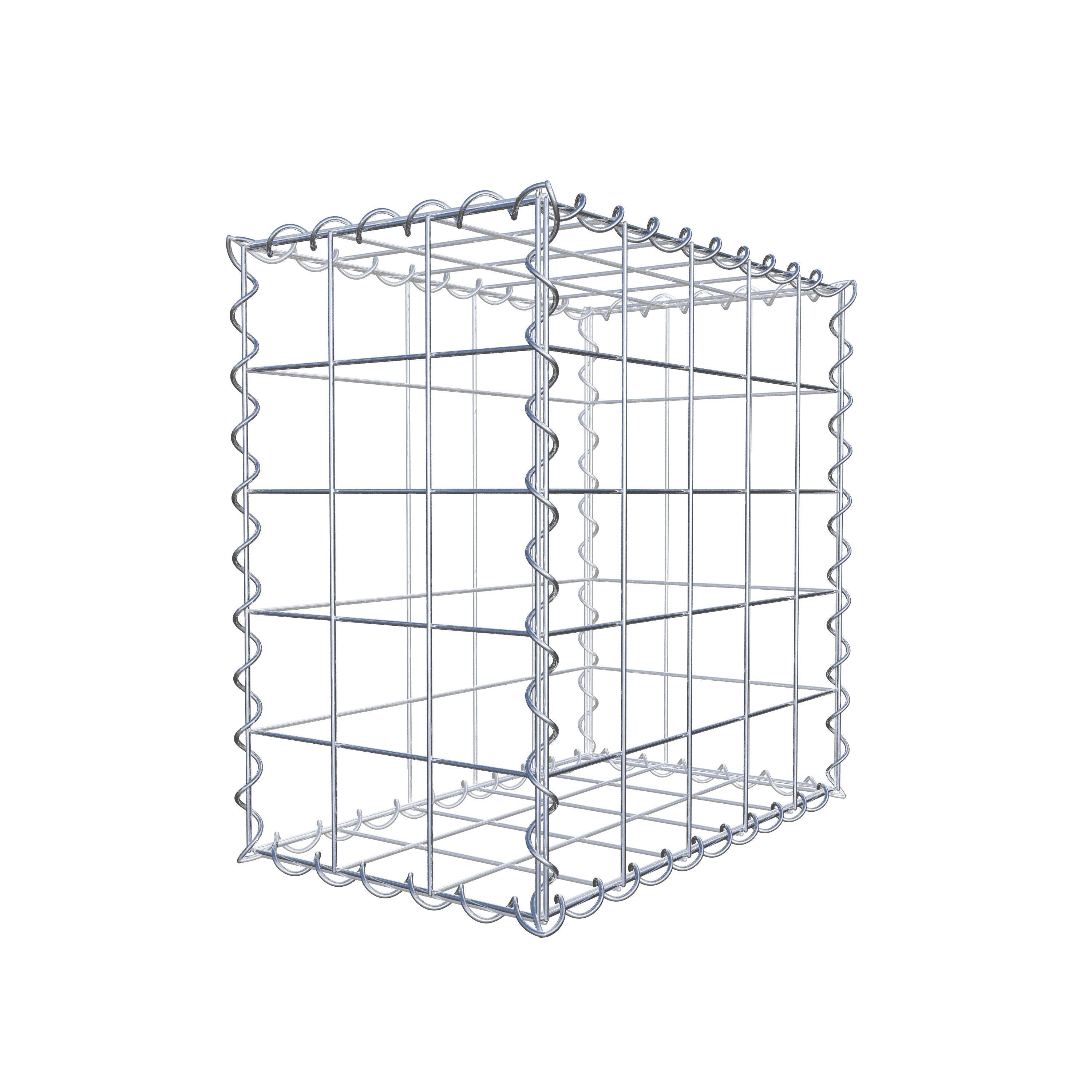Gavión 50 cm x 50 cm x 30 cm (largo x alto x fondo), malla 10 cm x 10 cm, en espiral