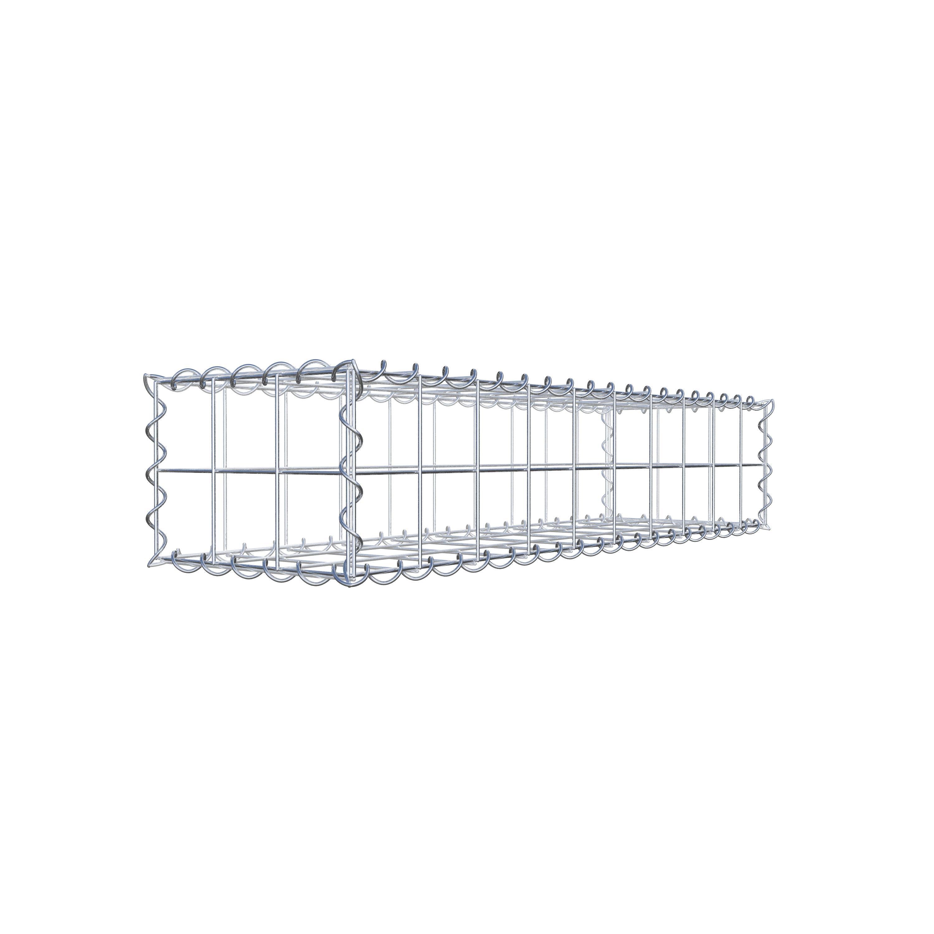 Gabion 100 cm x 20 cm x 30 cm (L x H x P), mailles 10 cm x 10 cm, spirale