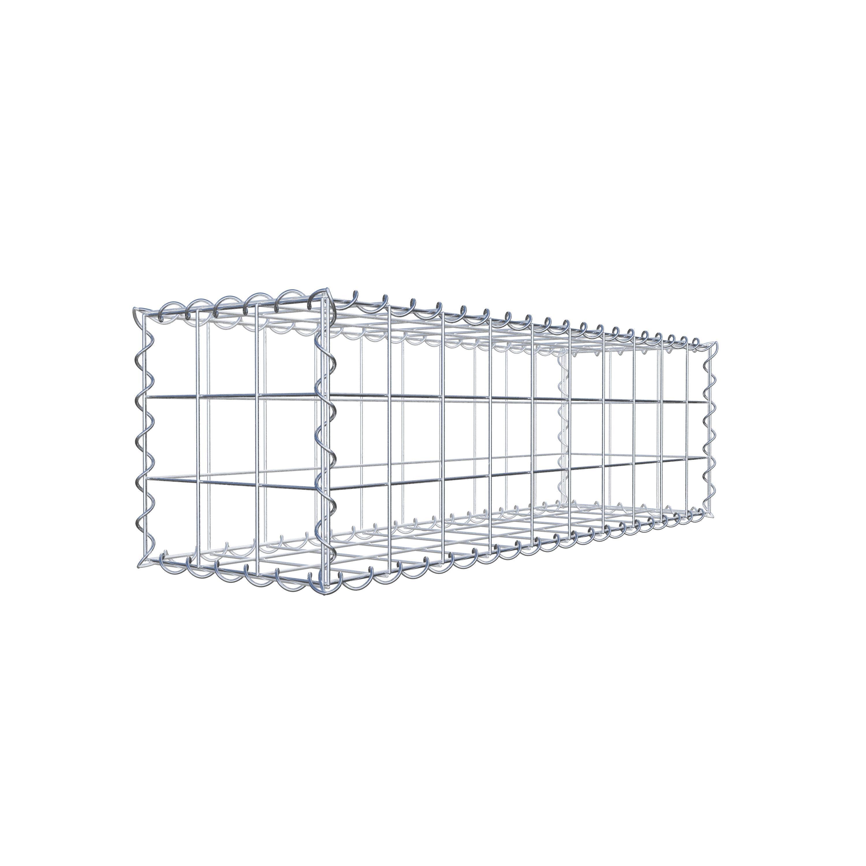 Gabion 100 cm x 30 cm x 30 cm (L x H x P), mailles 10 cm x 10 cm, spirale