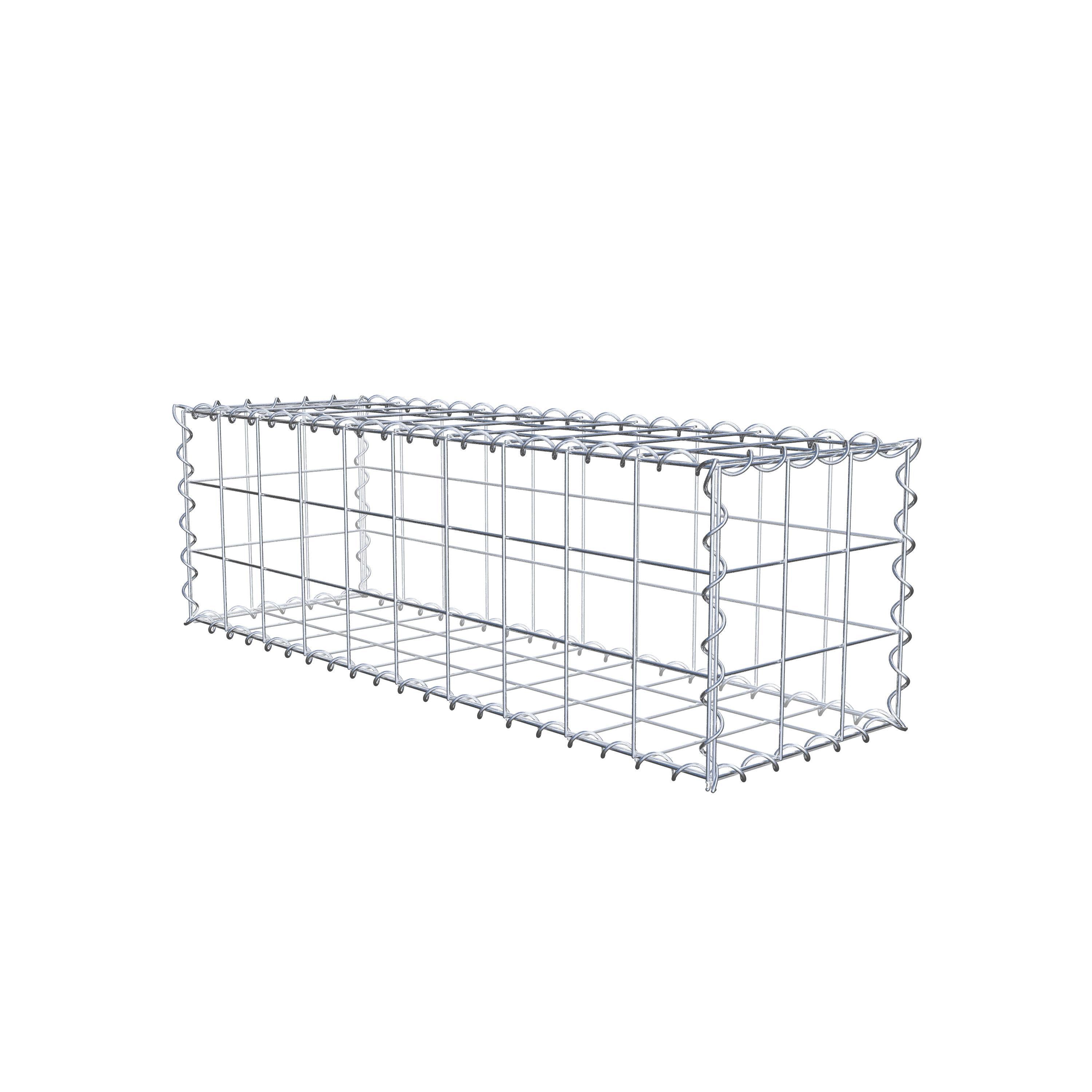 Gabion 100 cm x 30 cm x 30 cm (L x H x P), mailles 10 cm x 10 cm, spirale