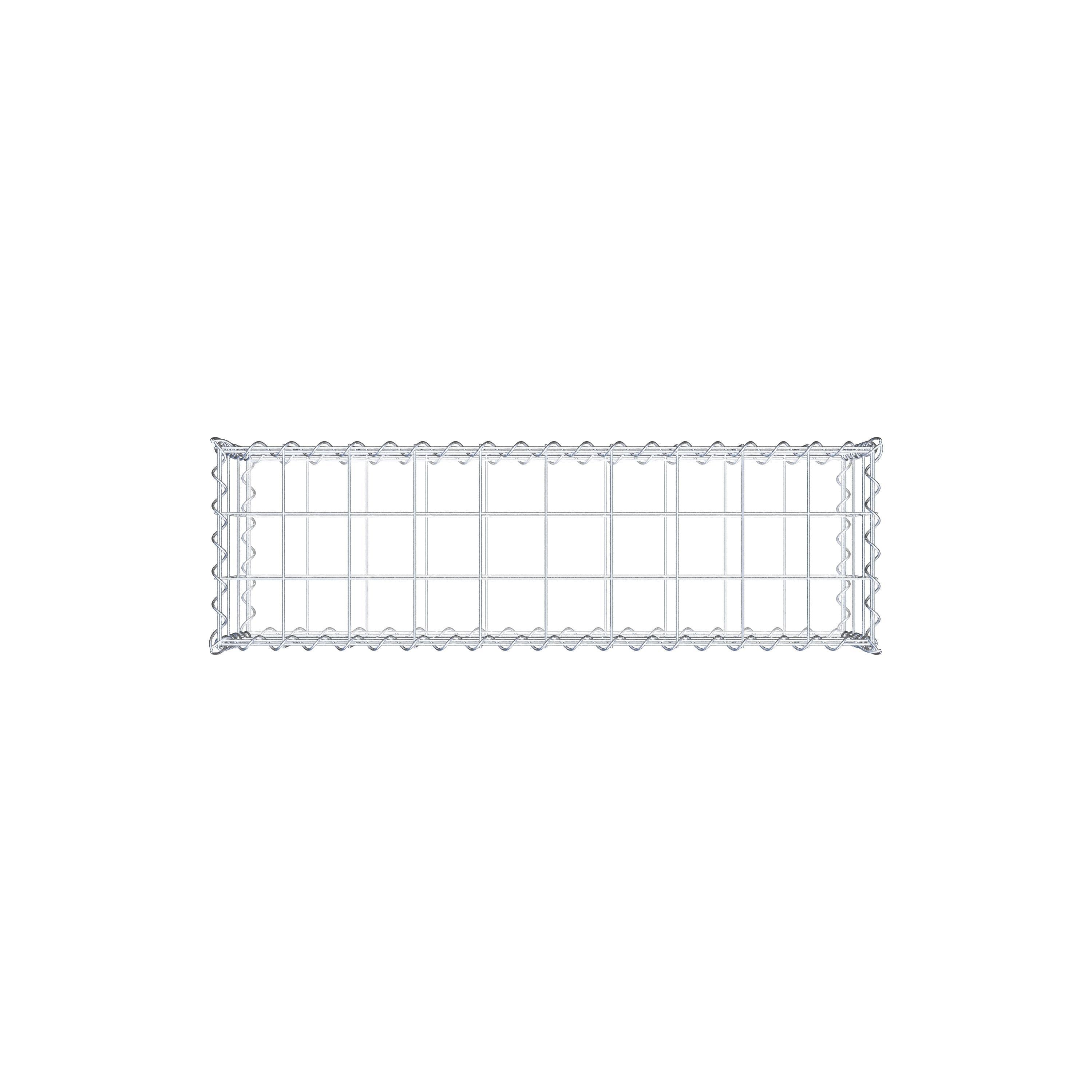 Gabion 100 cm x 30 cm x 30 cm (L x H x P), mailles 10 cm x 10 cm, spirale