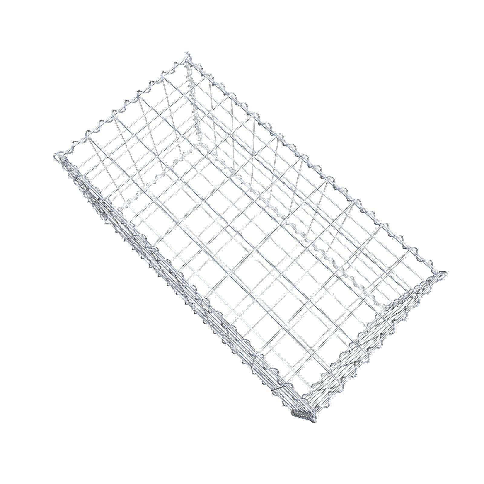 Gabbione 100 cm x 50 cm x 50 cm (L x H x P), maglia 10 cm x 10 cm, spirale
