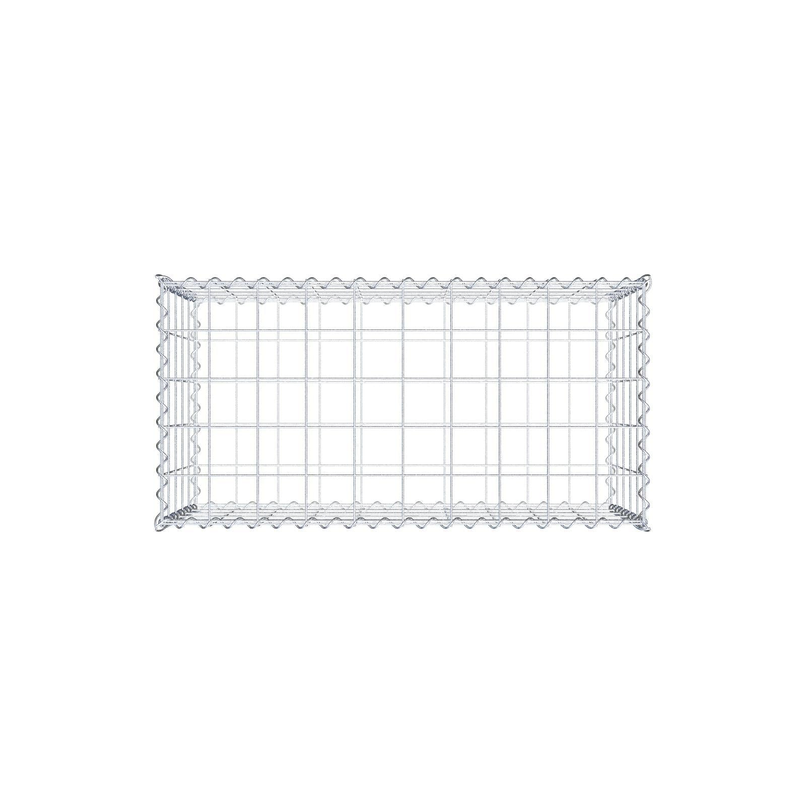 Gabbione 100 cm x 50 cm x 50 cm (L x H x P), maglia 10 cm x 10 cm, spirale
