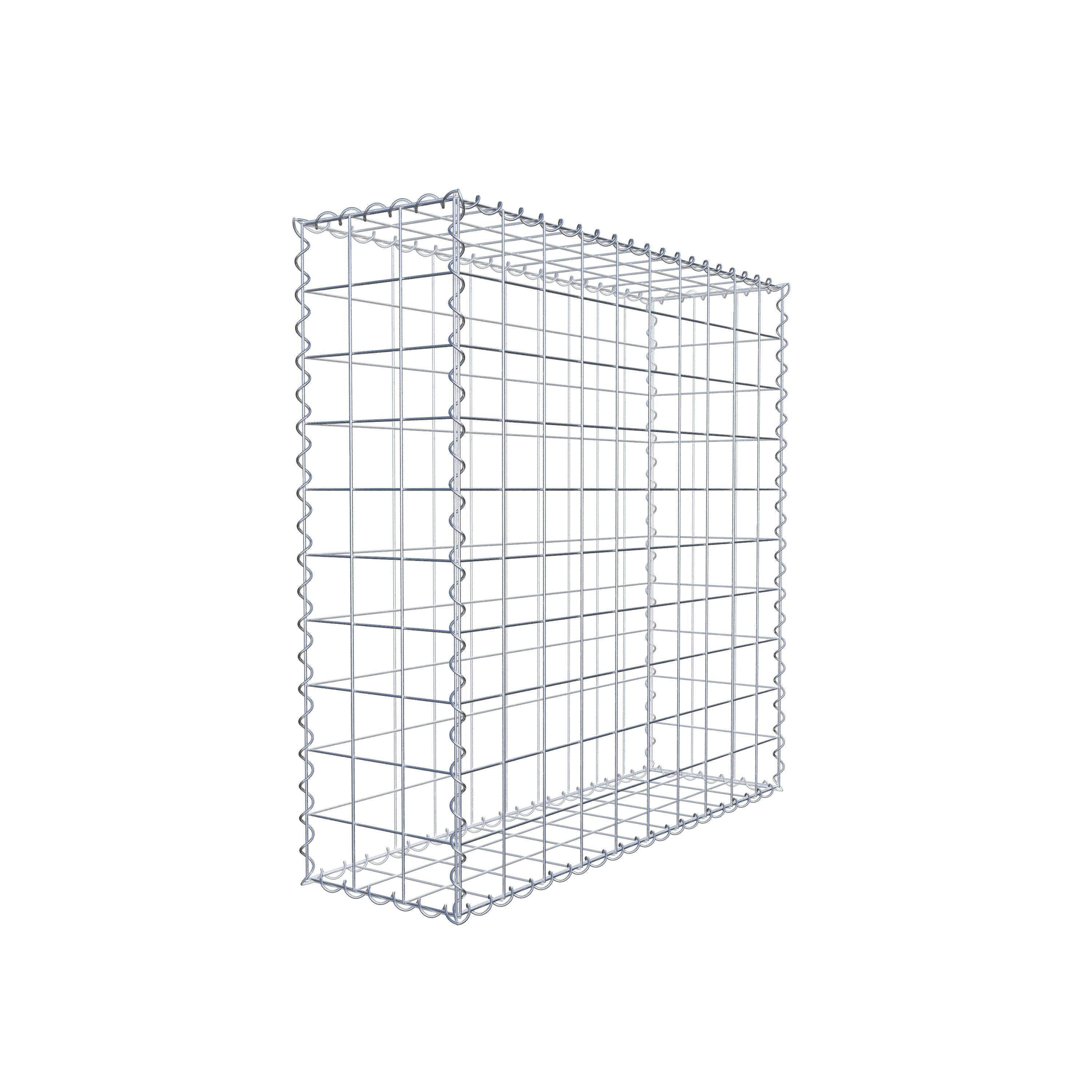 Gabion 100 cm x 100 cm x 30 cm (L x H x P), mailles 10 cm x 10 cm, spirale